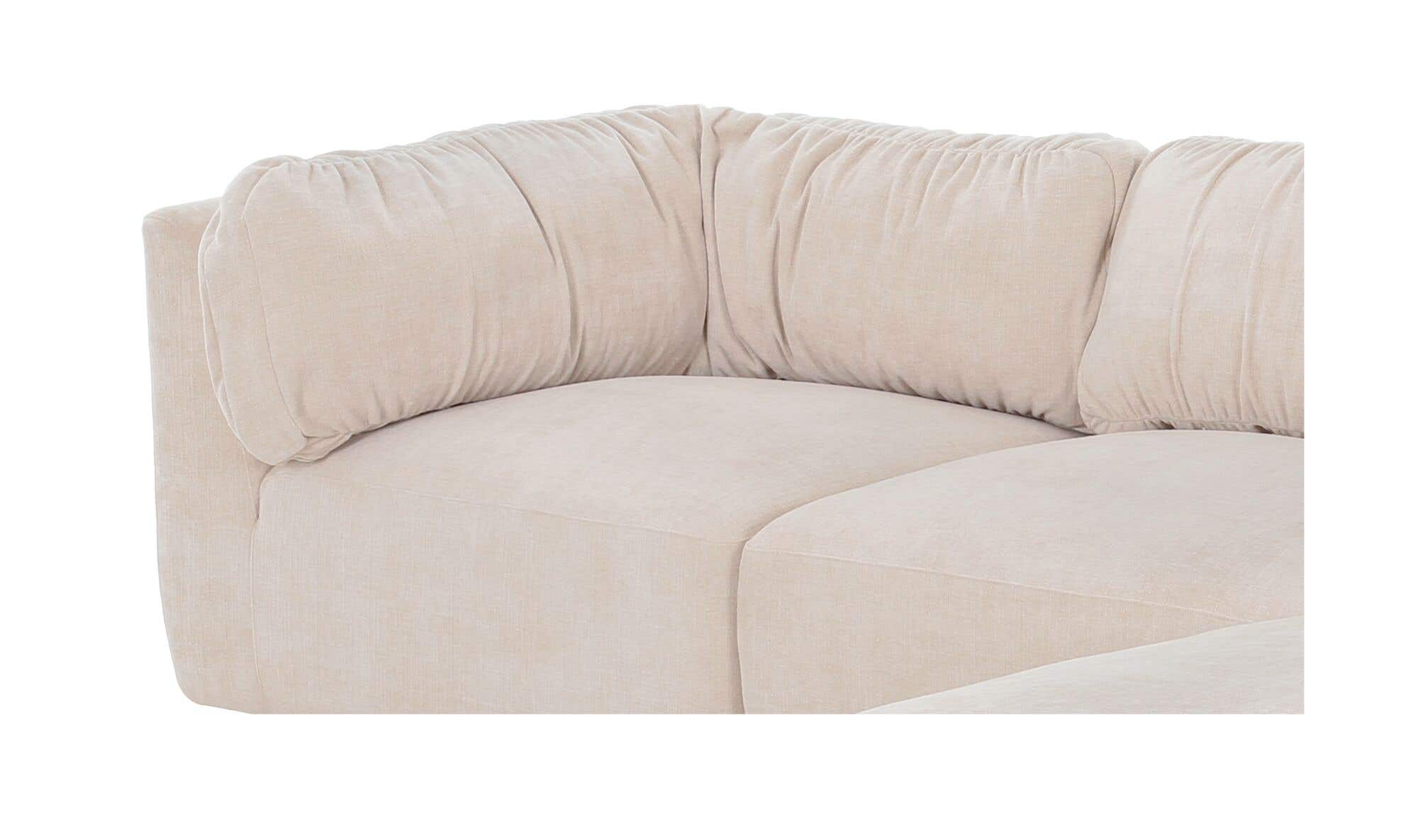 118" Oatmeal Upholstered Lounge Modular Sectional