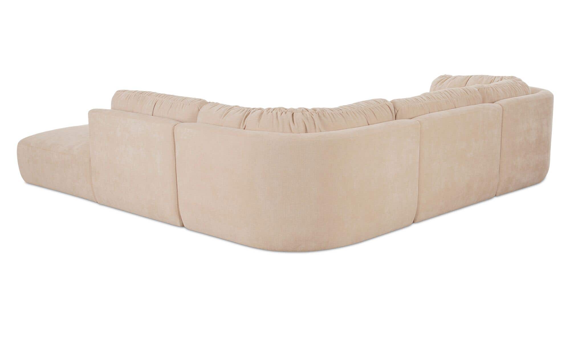 118" Oatmeal Upholstered Dream Modular Sectional