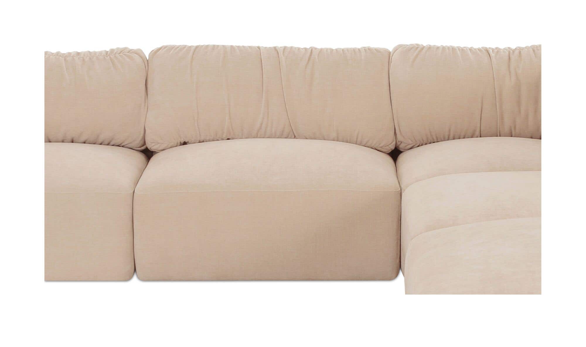 118" Oatmeal Upholstered Dream Modular Sectional