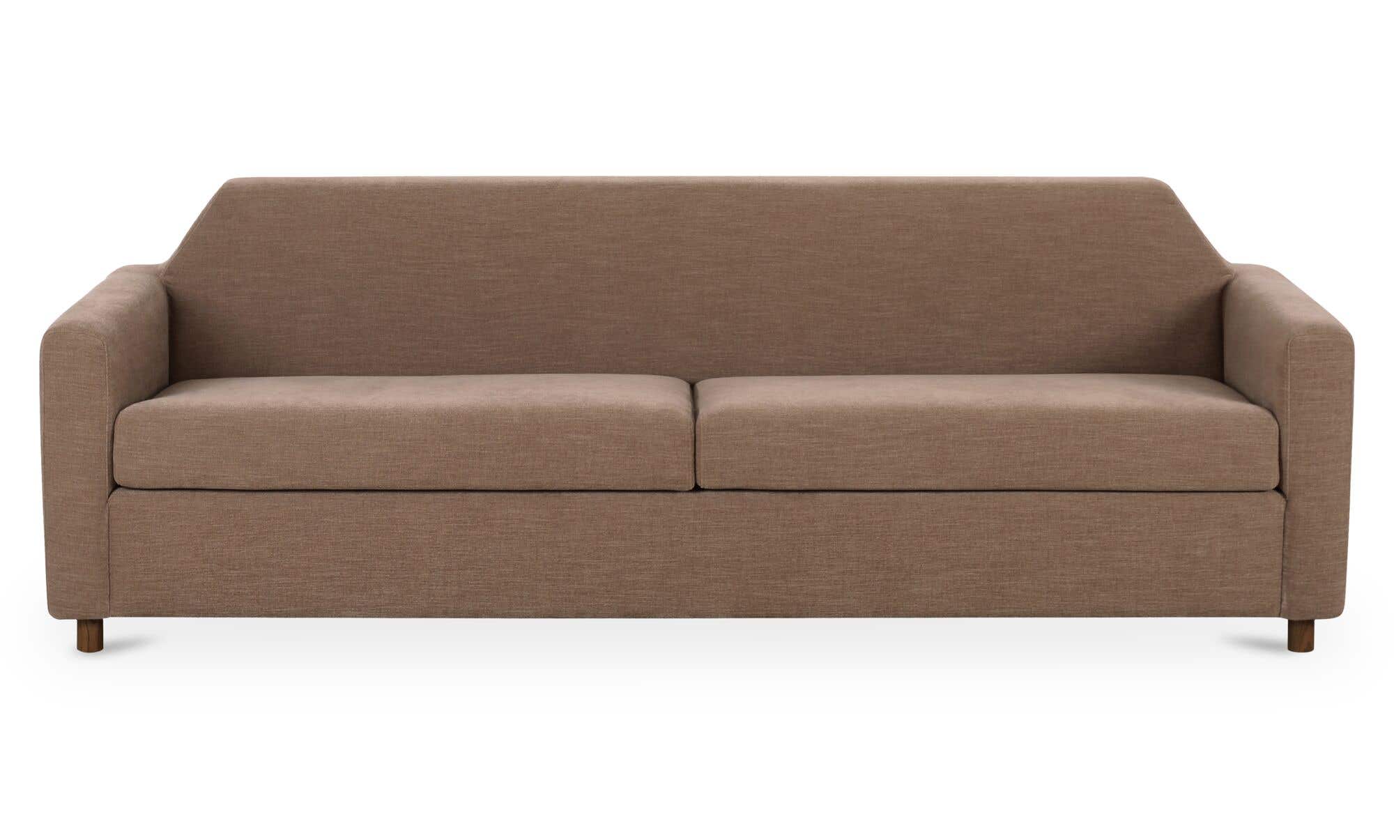 92" Soft Brown Upholstered Sofa