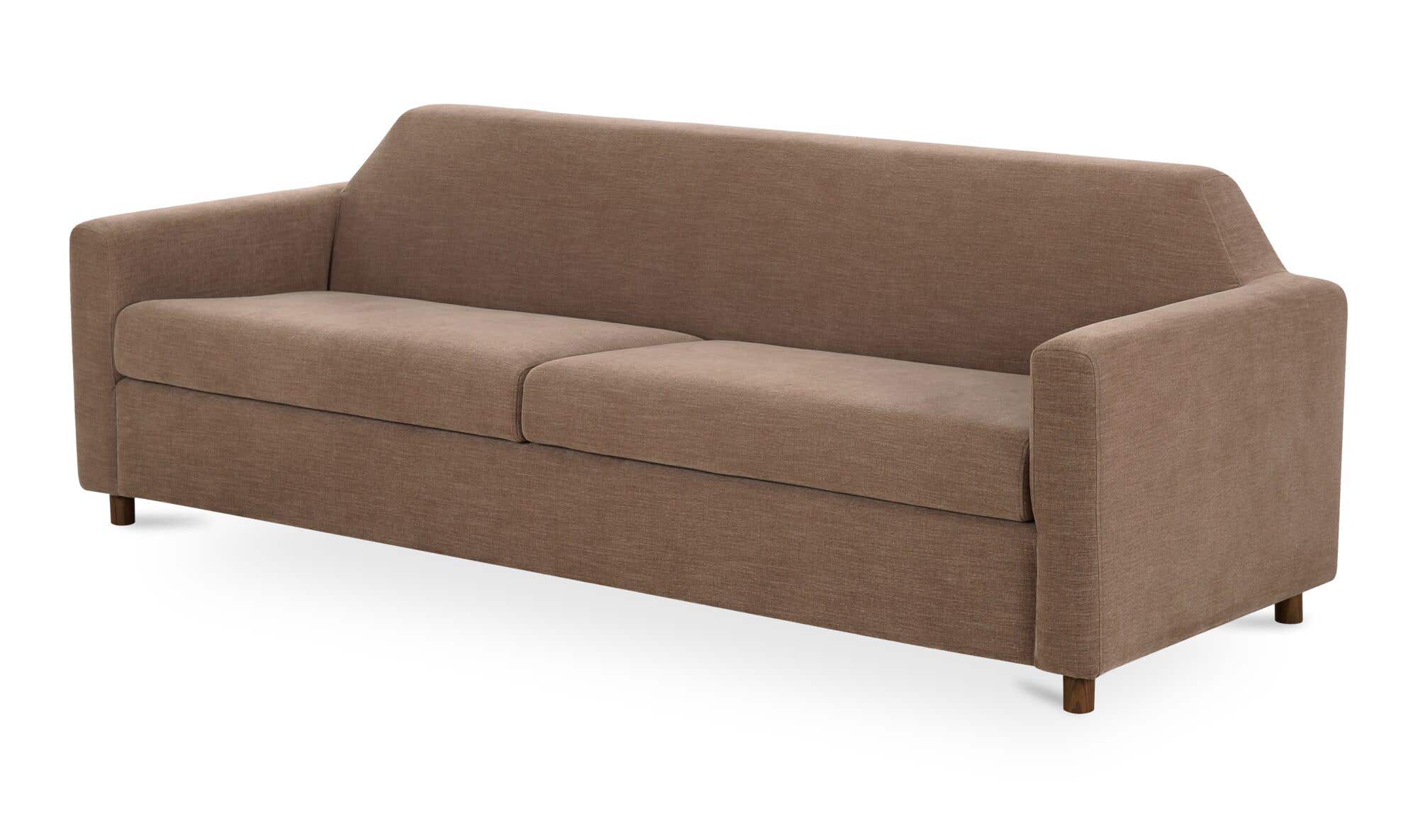 92" Soft Brown Upholstered Sofa