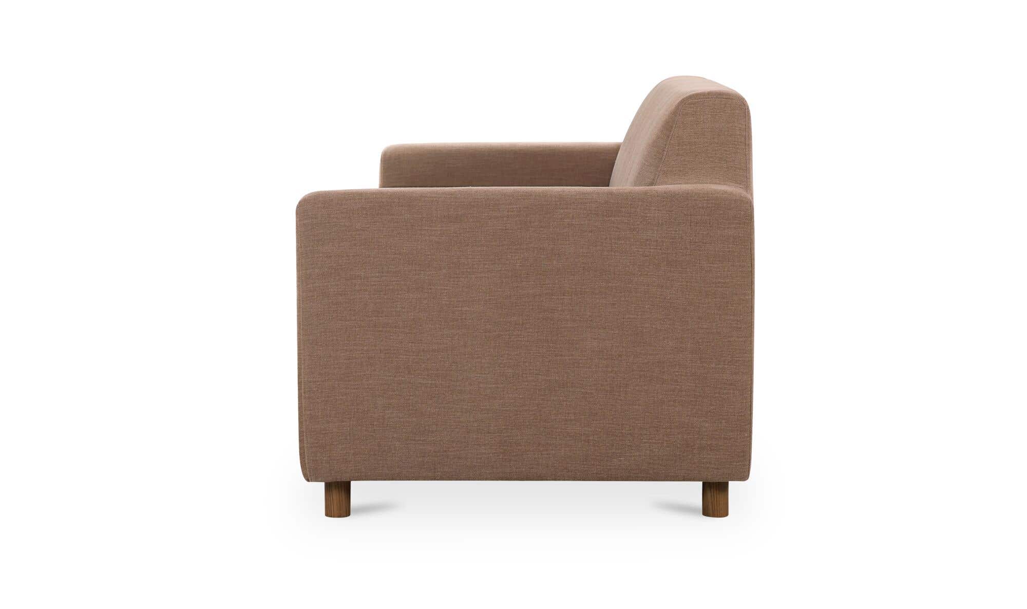 92" Soft Brown Upholstered Sofa