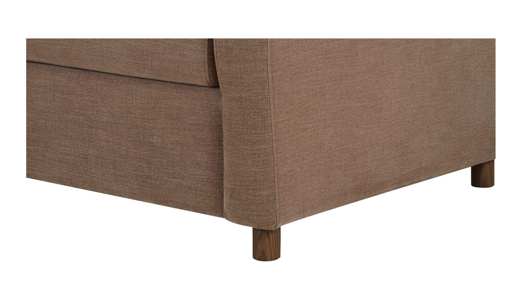 92" Soft Brown Upholstered Sofa