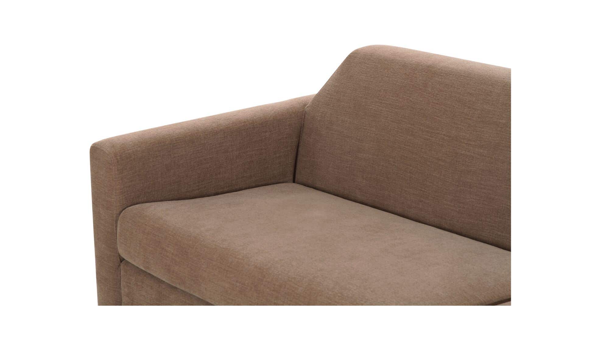 92" Soft Brown Upholstered Sofa