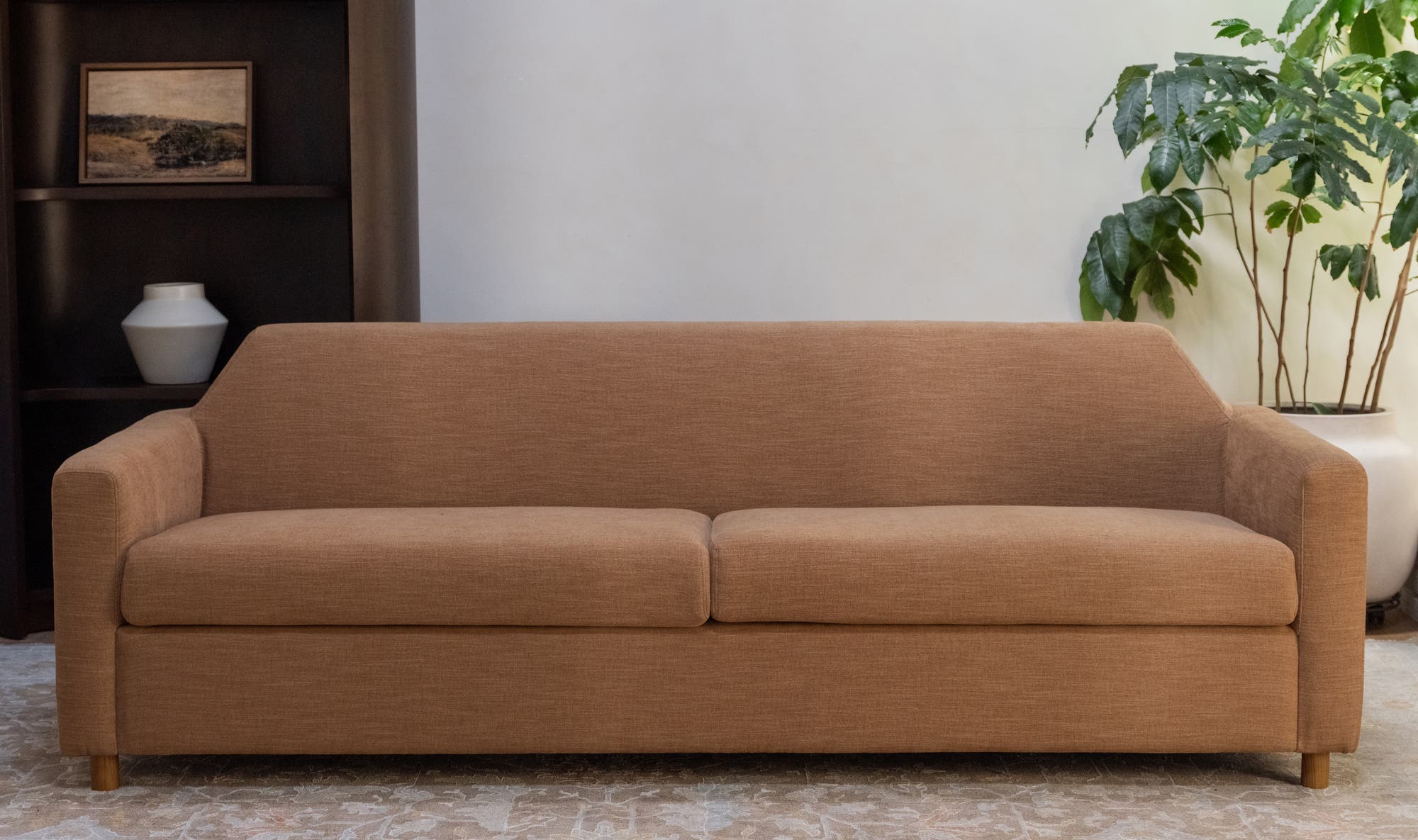 92" Washed Pink Upholstered Sofa