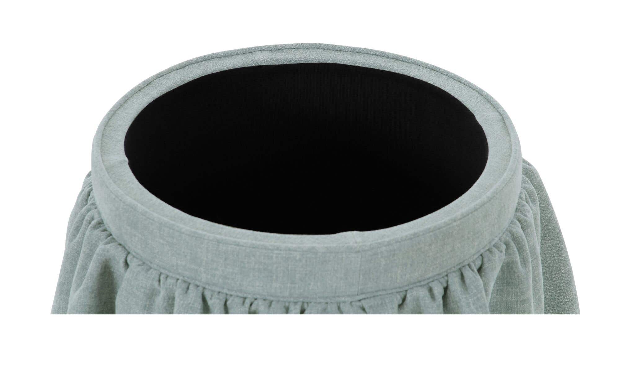 20" Light Blue Upholstered Ottoman