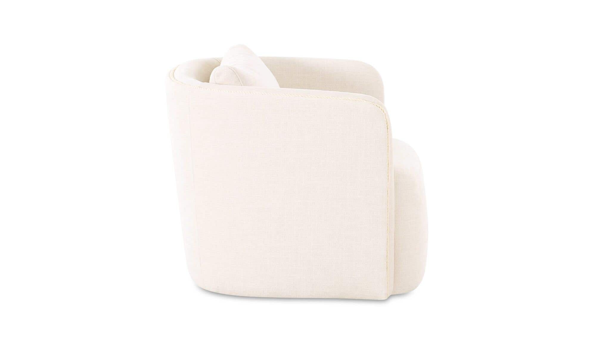 29.92" Warm White Upholstered Accent Chair