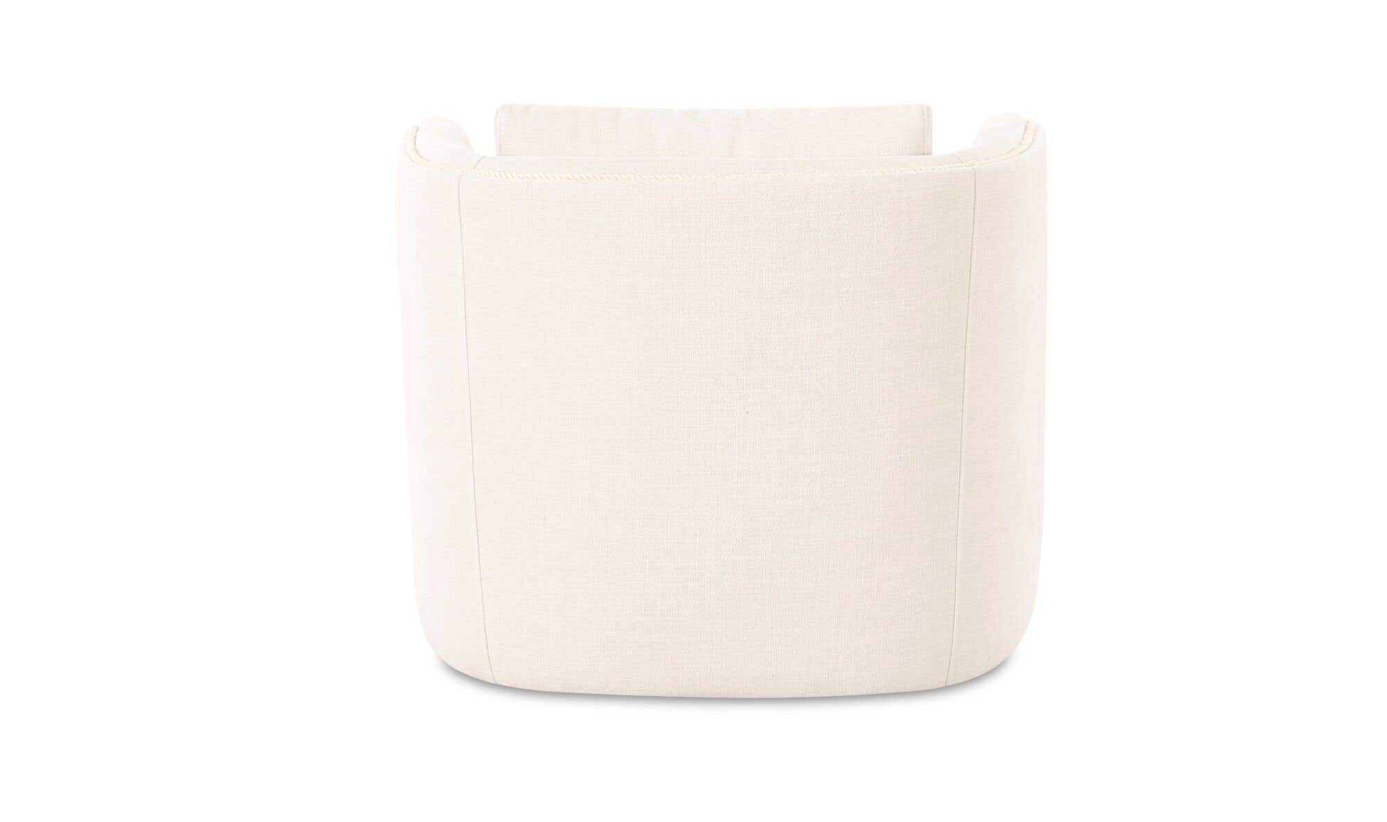 29.92" Warm White Upholstered Accent Chair