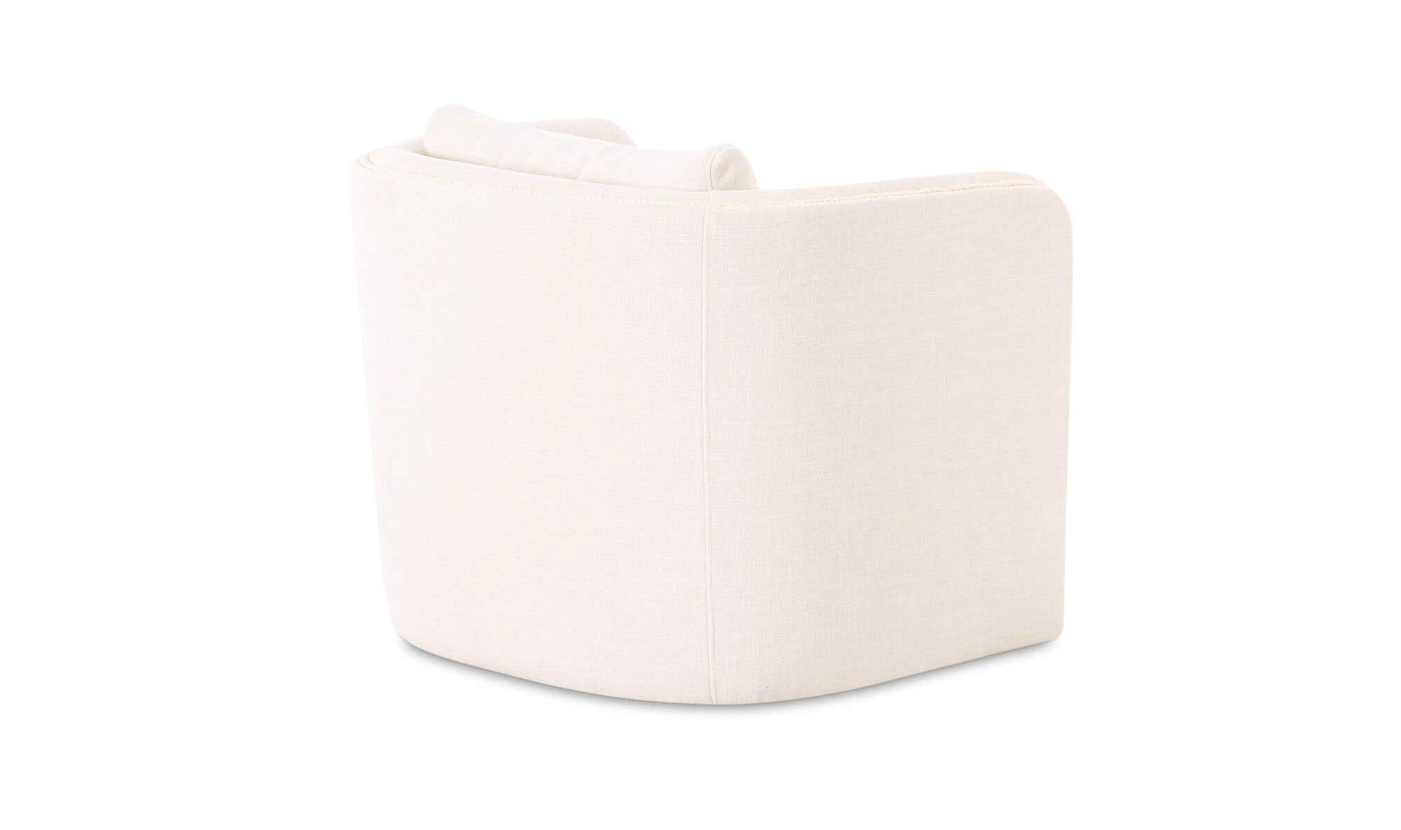 29.92" Warm White Upholstered Accent Chair