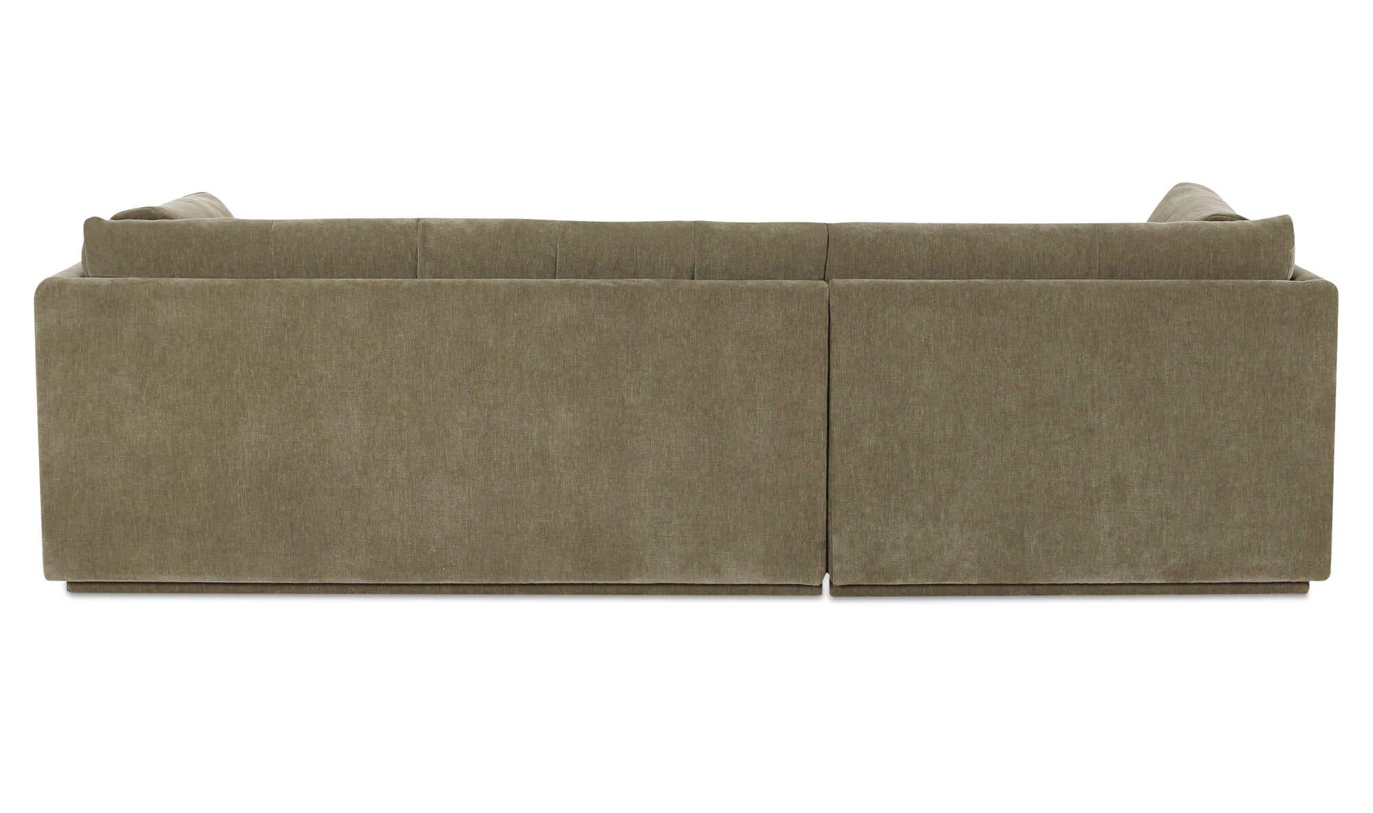 114.96" Sage Green Upholstered Left Facing Sectional