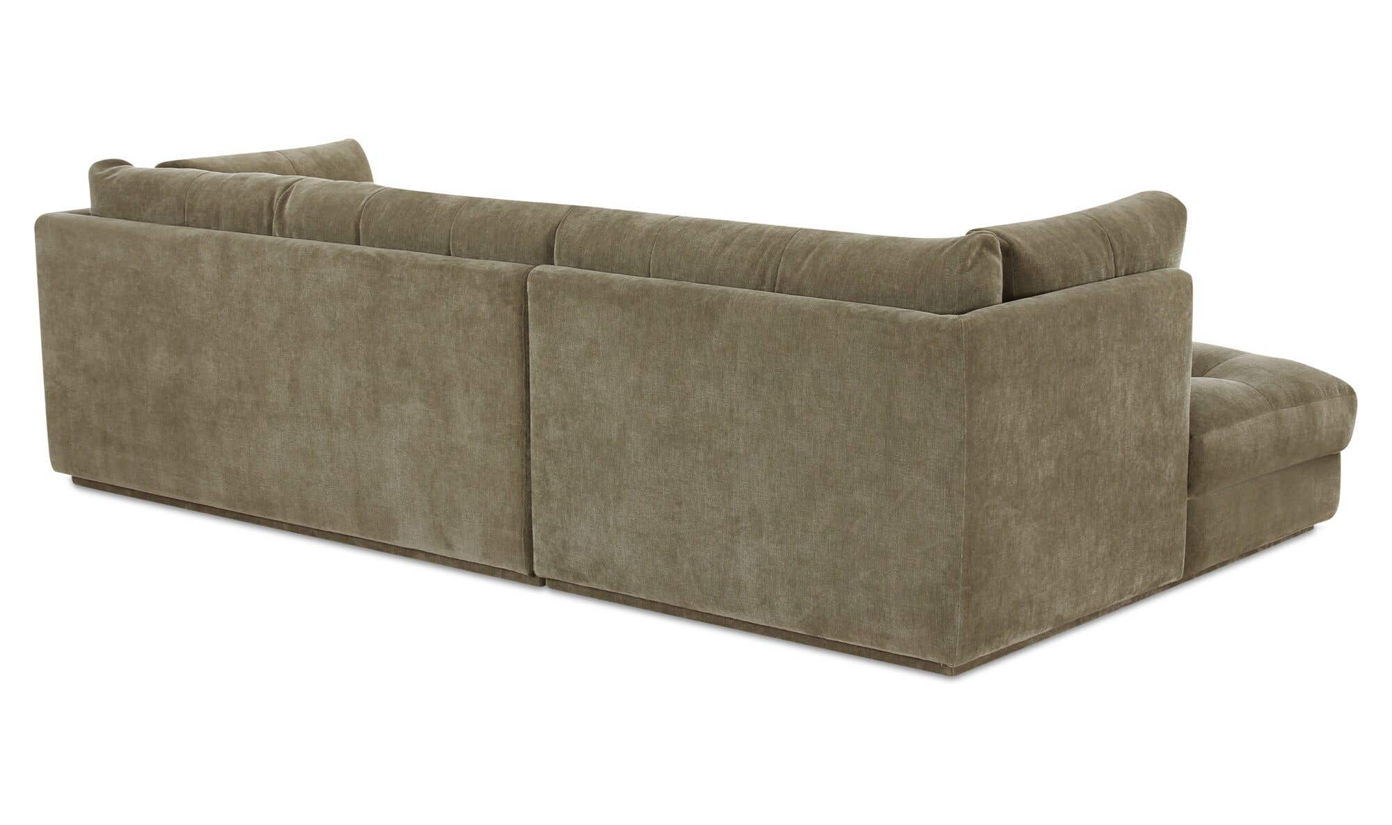 114.96" Sage Green Upholstered Left Facing Sectional