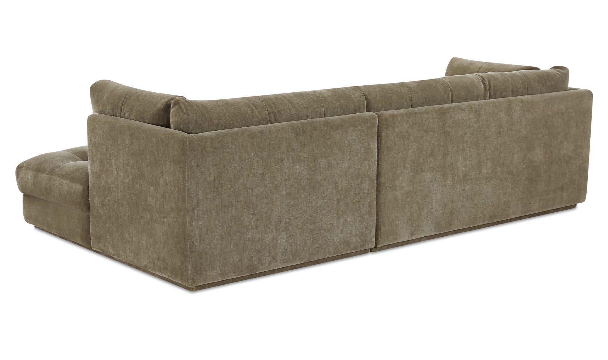 114.96" Sage Green Upholstered Right Facing Sectional