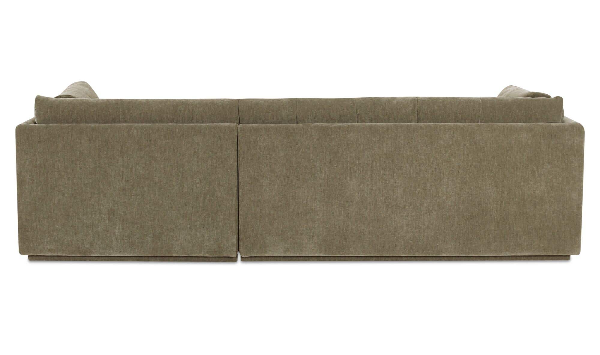 114.96" Sage Green Upholstered Right Facing Sectional