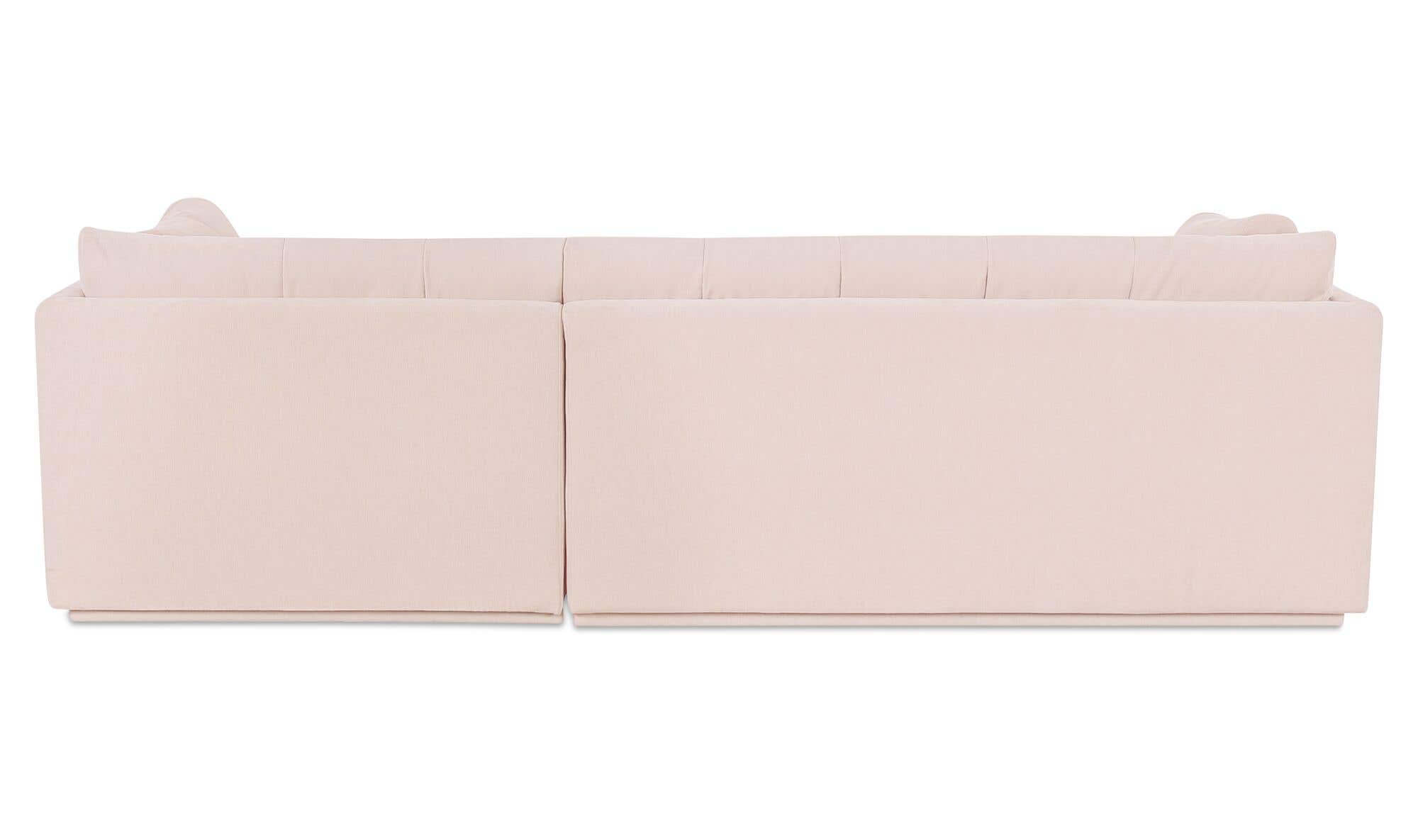 114.96" Light Beige Upholstered Left Facing Sectional