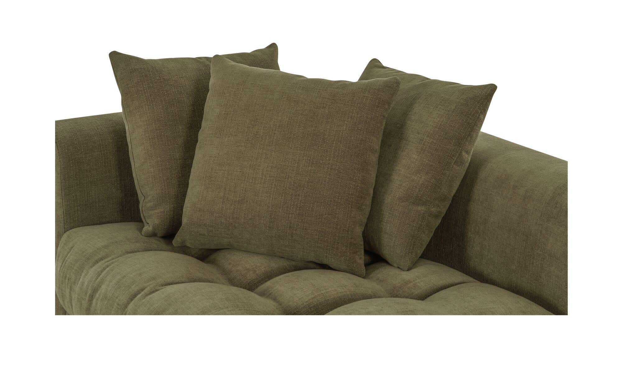 52" Olive Upholstered Left Arm Facing Chair