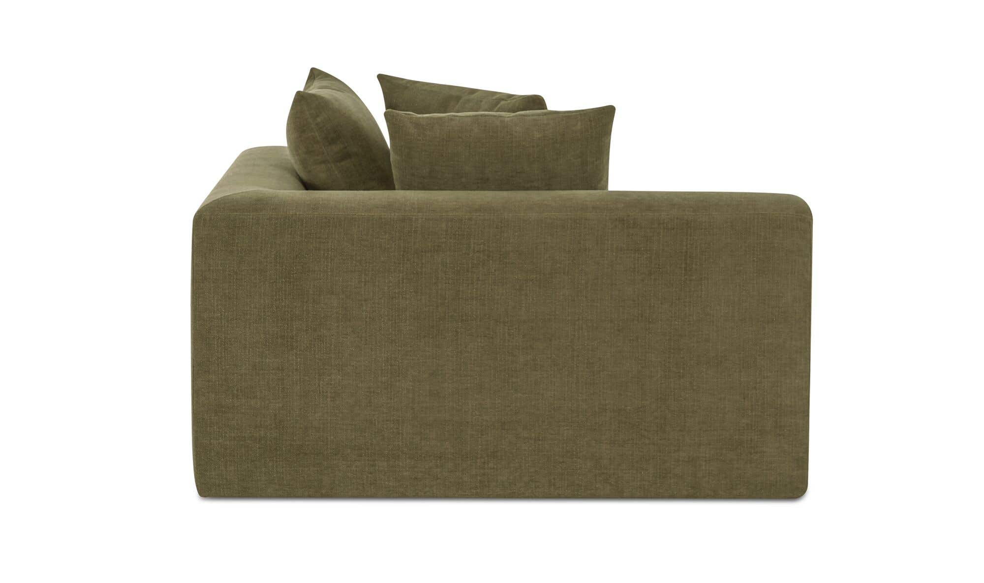 52" Olive Upholstered Right Facing Right Arm Facing Chair