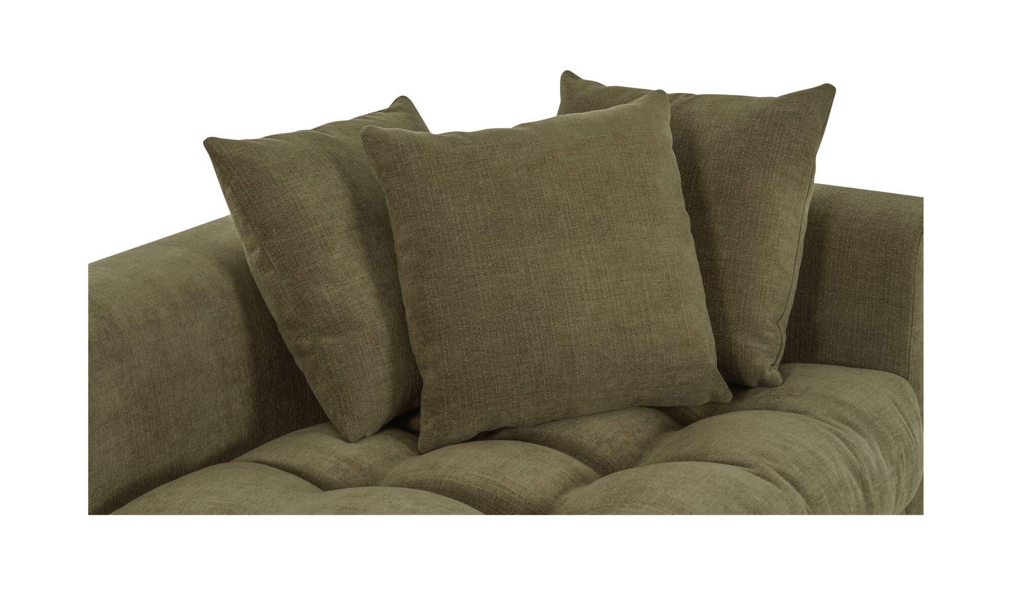 52" Olive Upholstered Right Facing Right Arm Facing Chair