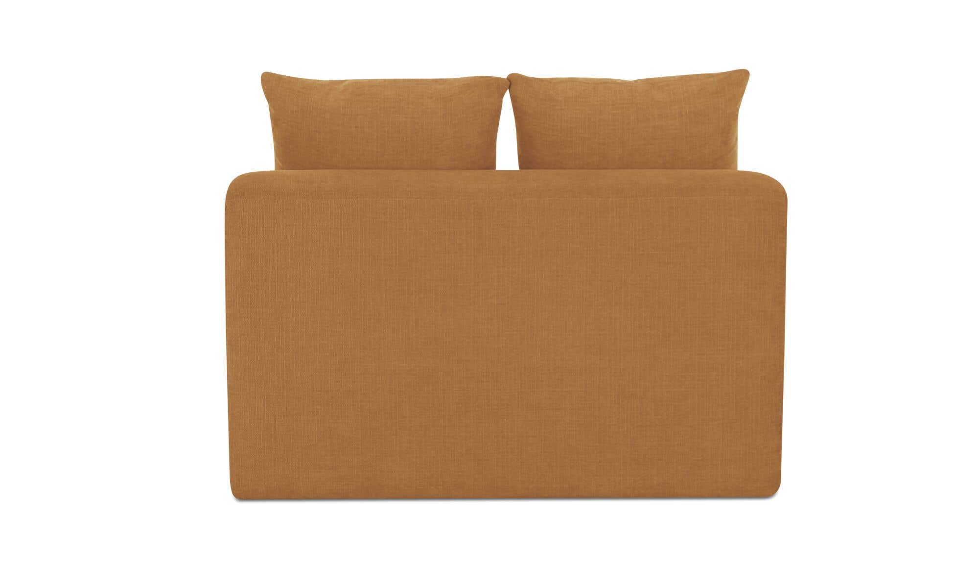 43.5" Golden Yellow Upholstered Slipper Chair