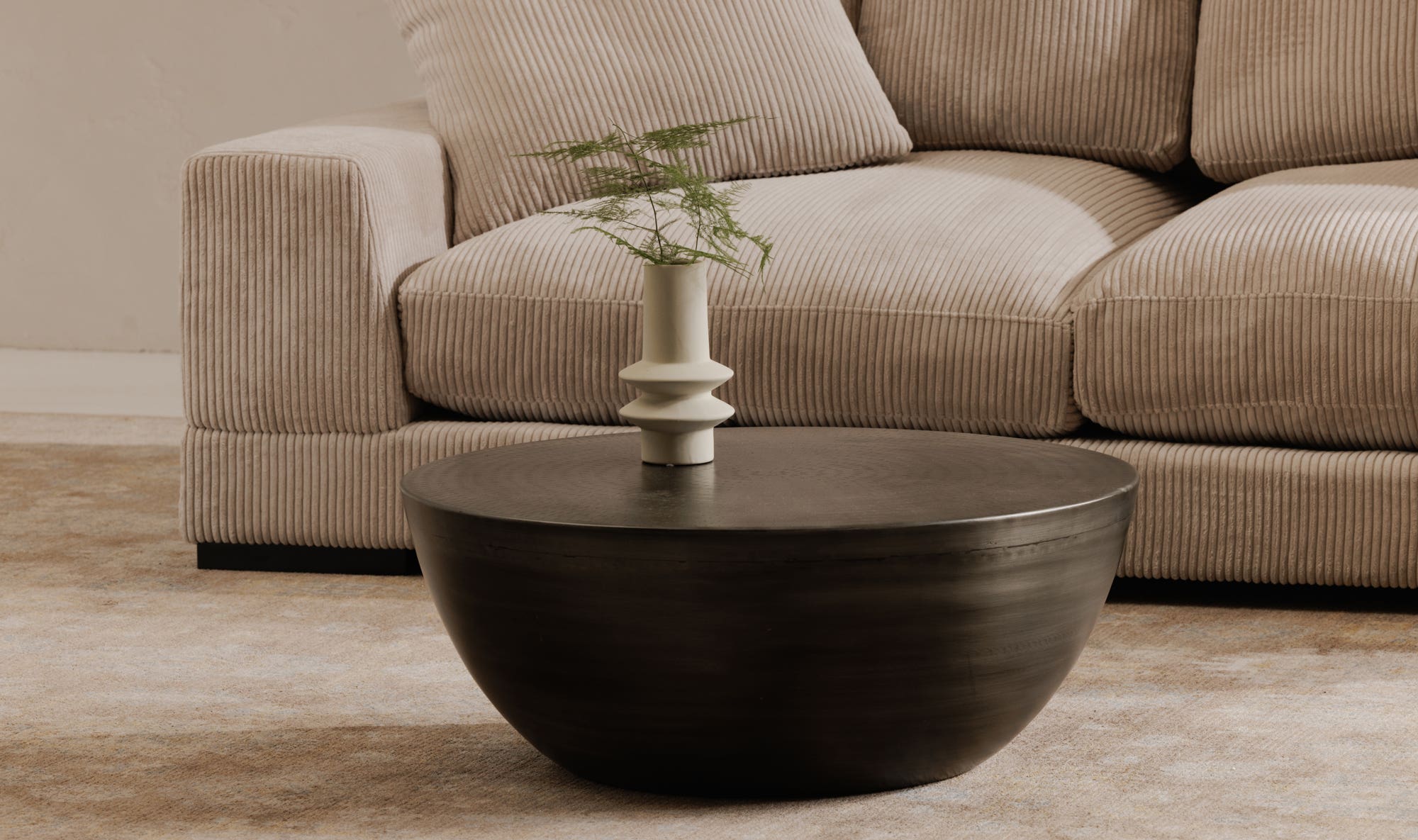 31.25" Antique Nickel Iron Coffee Table