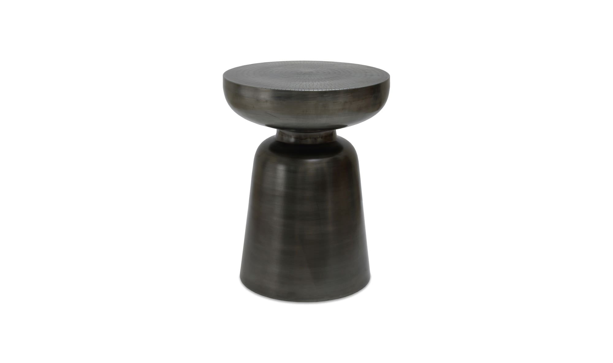 15" Antique Nickel Iron Side Table