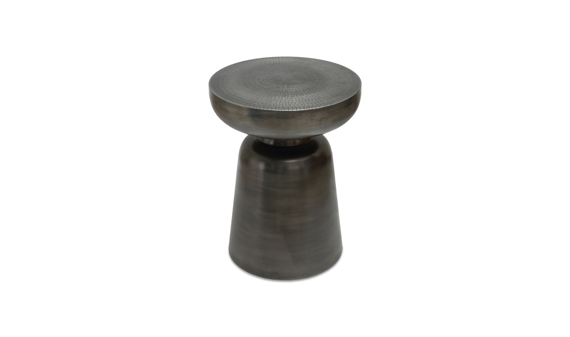 15" Antique Nickel Iron Side Table
