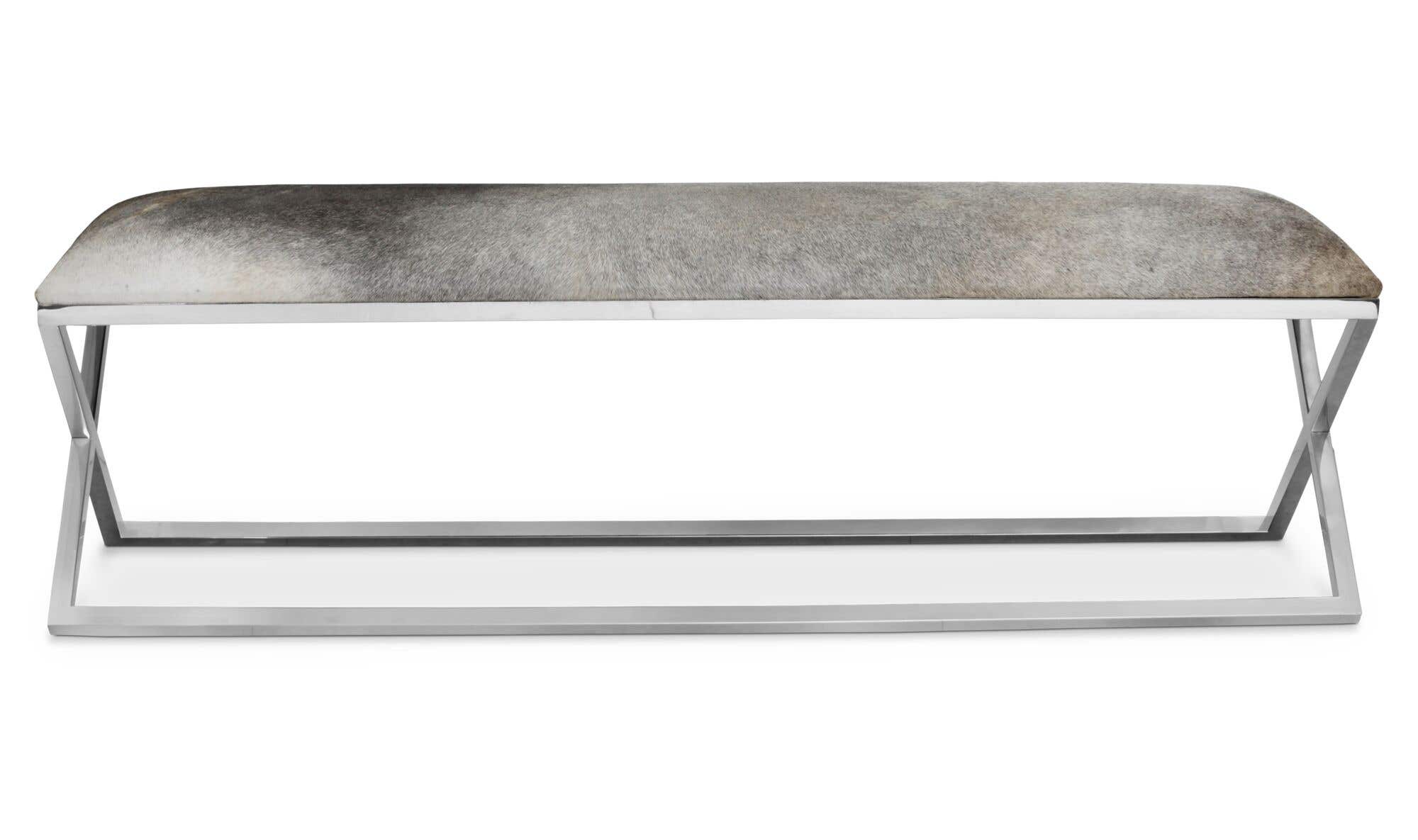 60" Grey Stainless Steel Bench