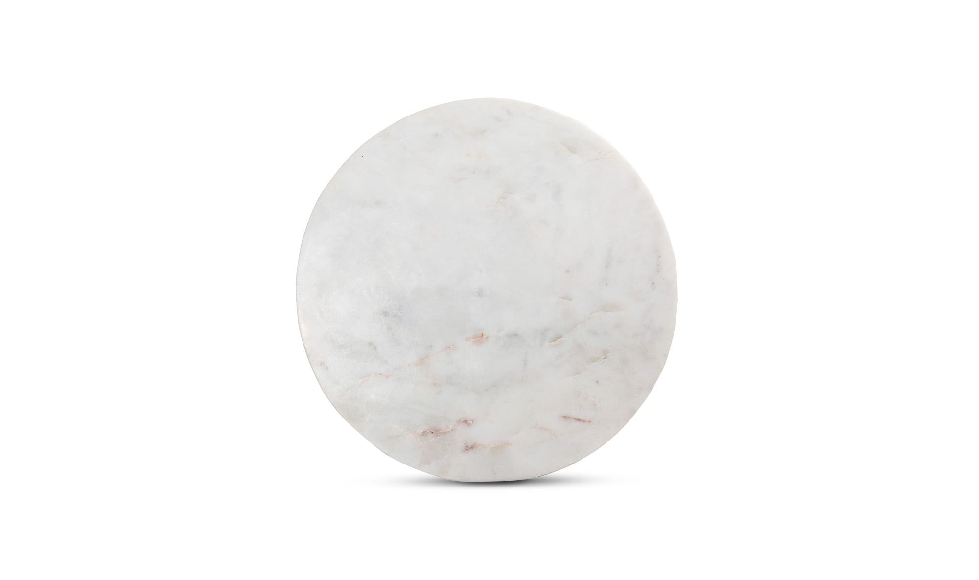 14" White Marble Side Table