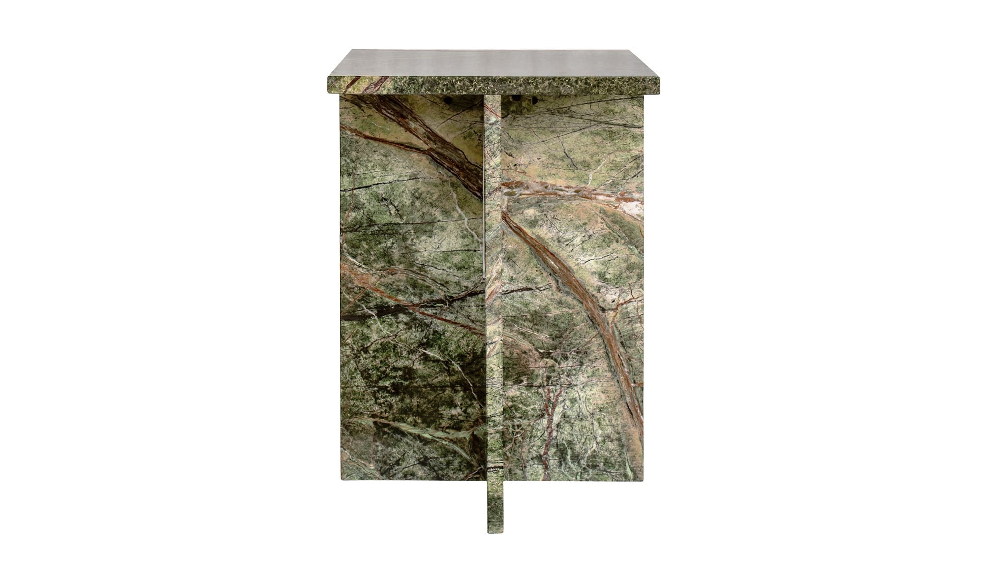 14" Rainforest Green Marble Side Table