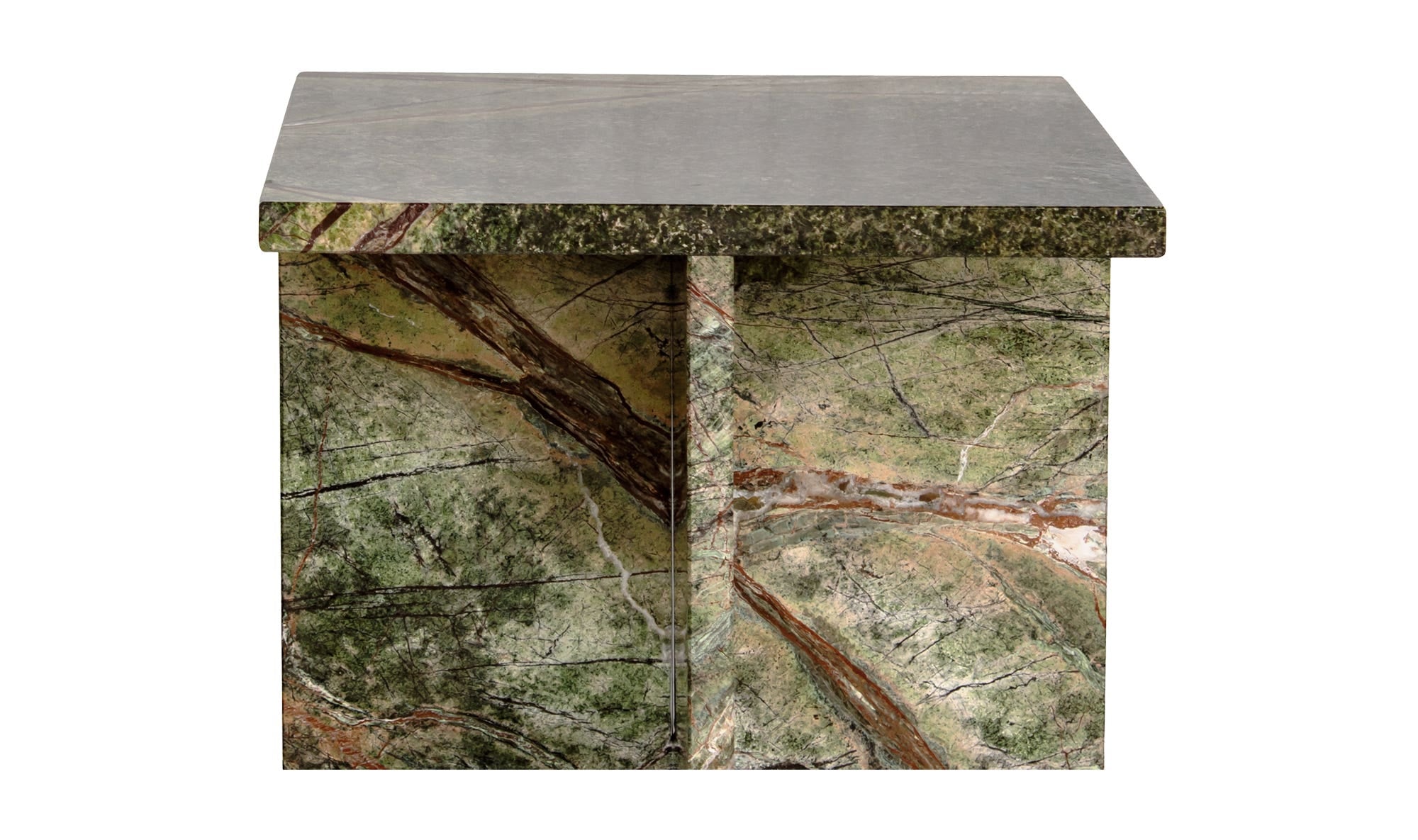 14" Rainforest Green Marble Side Table