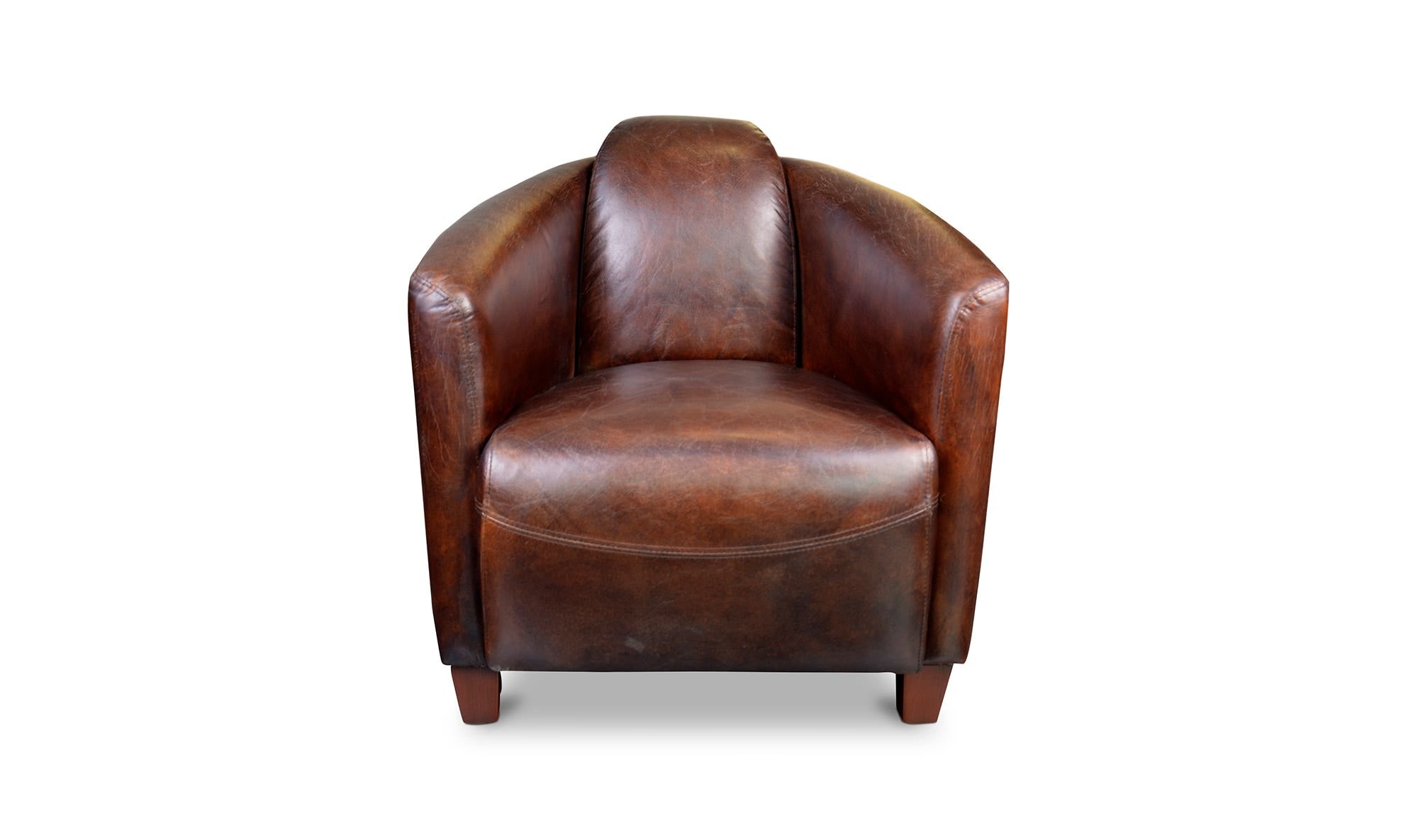 29.5" Dark Brown Leather Club Chair