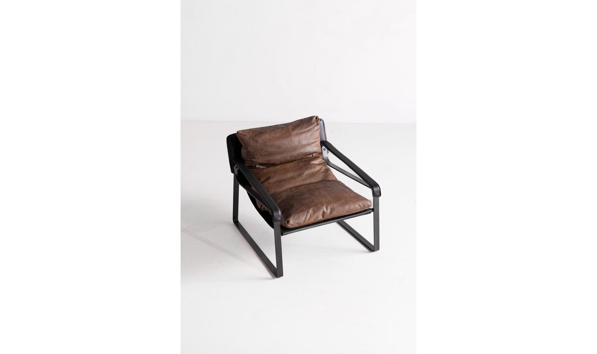 30.75" Brown Leather Club Chair