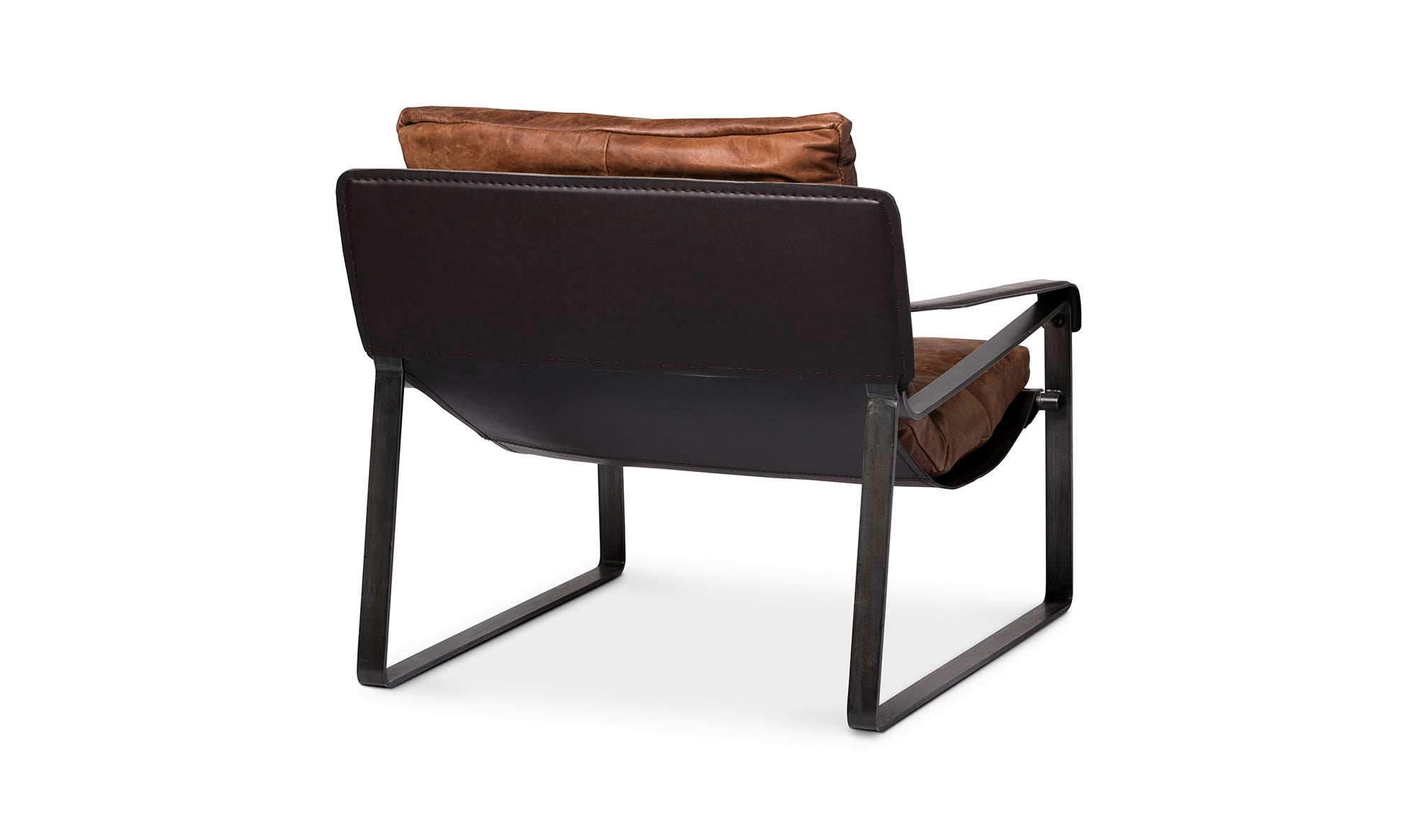 30.75" Brown Leather Club Chair