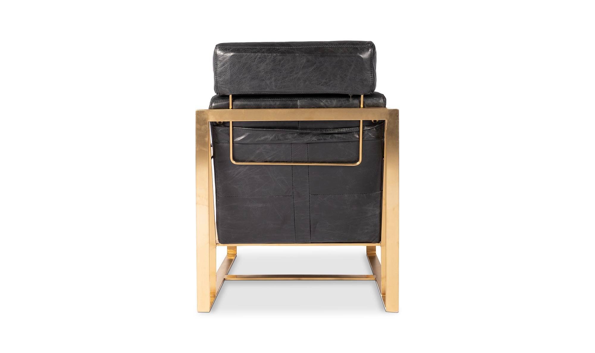 24.5" Black Leather Accent Chair