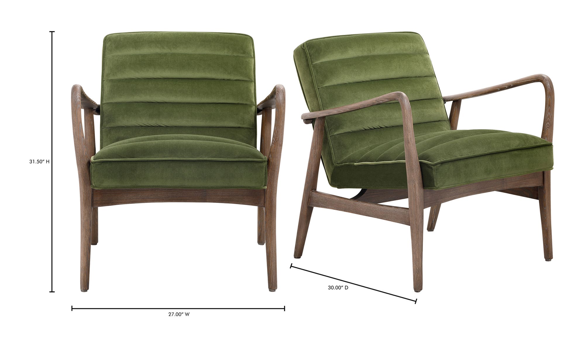27" Dark Ivy Upholstered Accent Chair