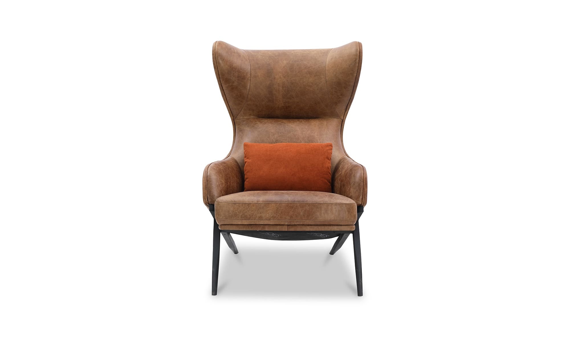 28" Open Road Brown Leather Accent Chair