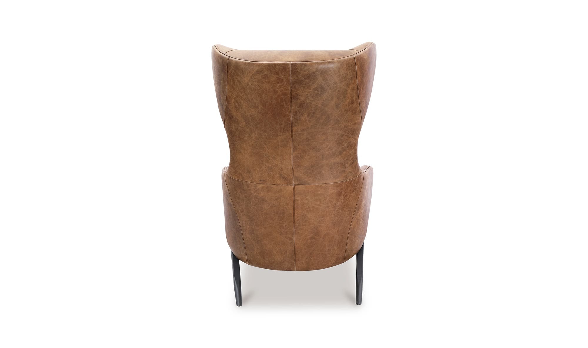 28" Open Road Brown Leather Accent Chair