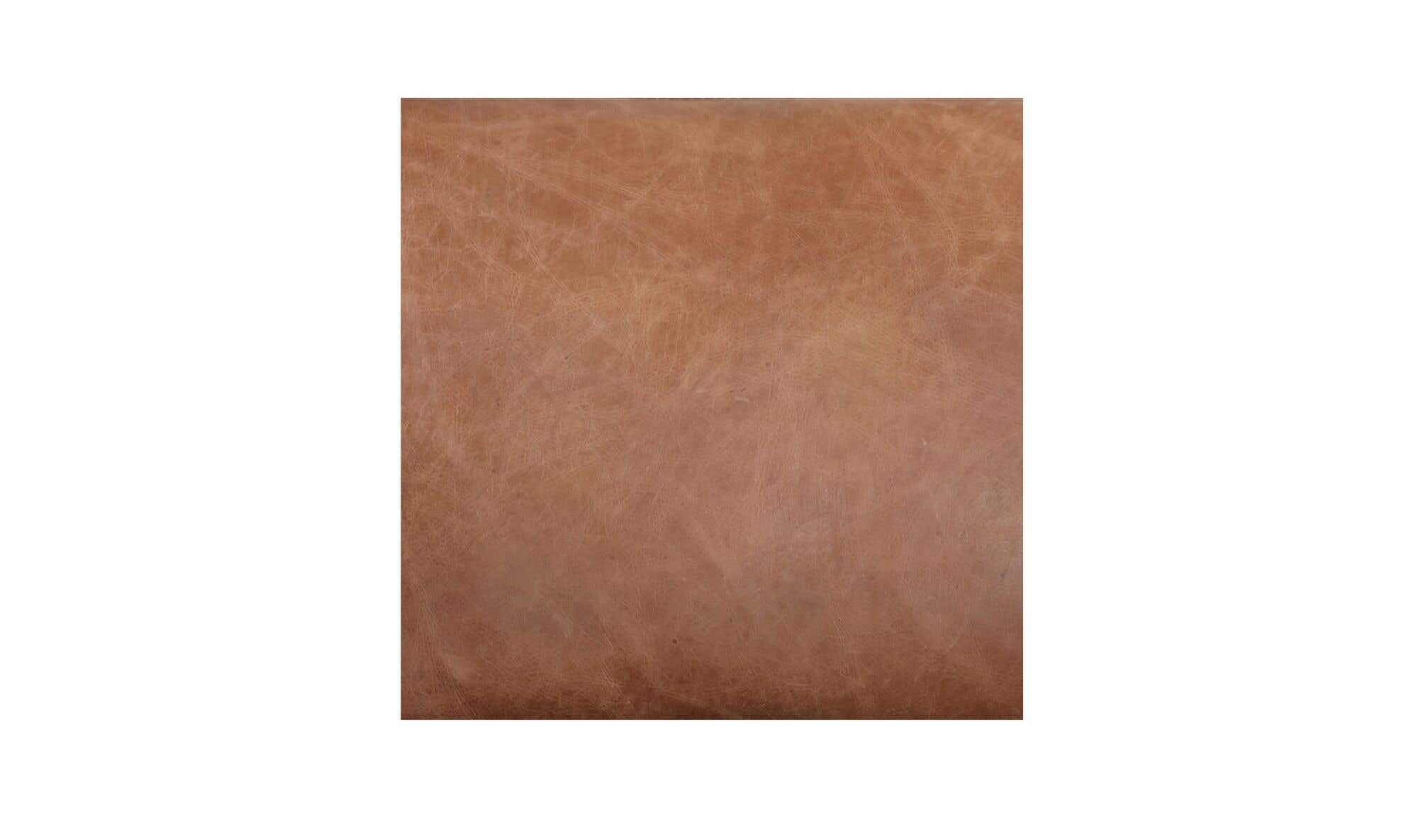 59" Brown Leather Bench