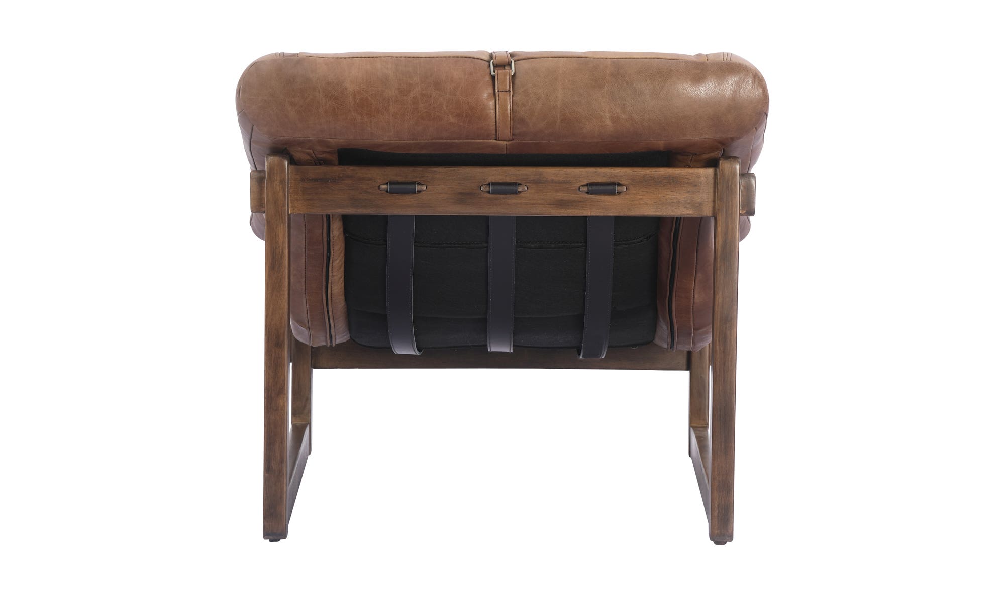 34.25" Open Road Brown Leather Accent Chair