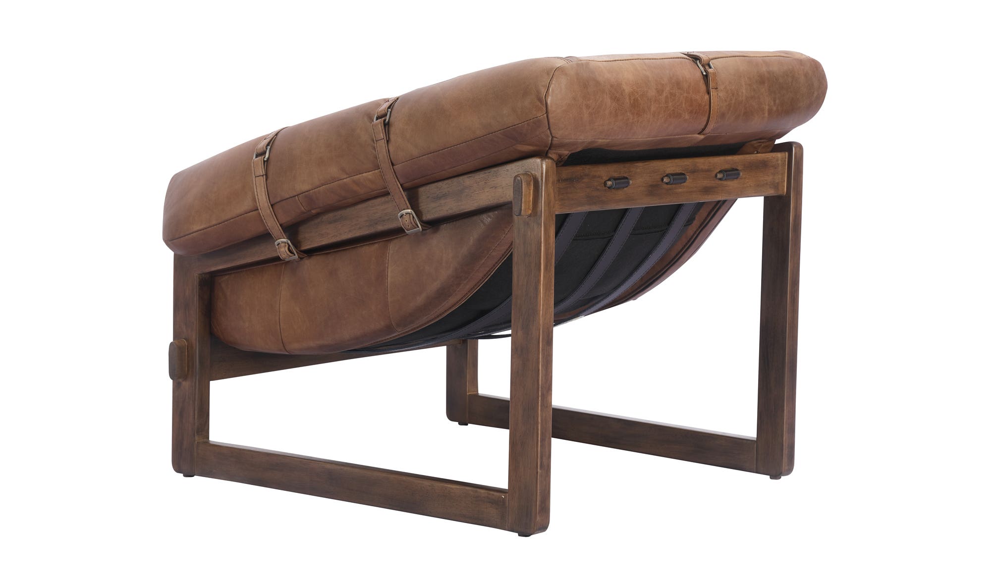 34.25" Open Road Brown Leather Accent Chair