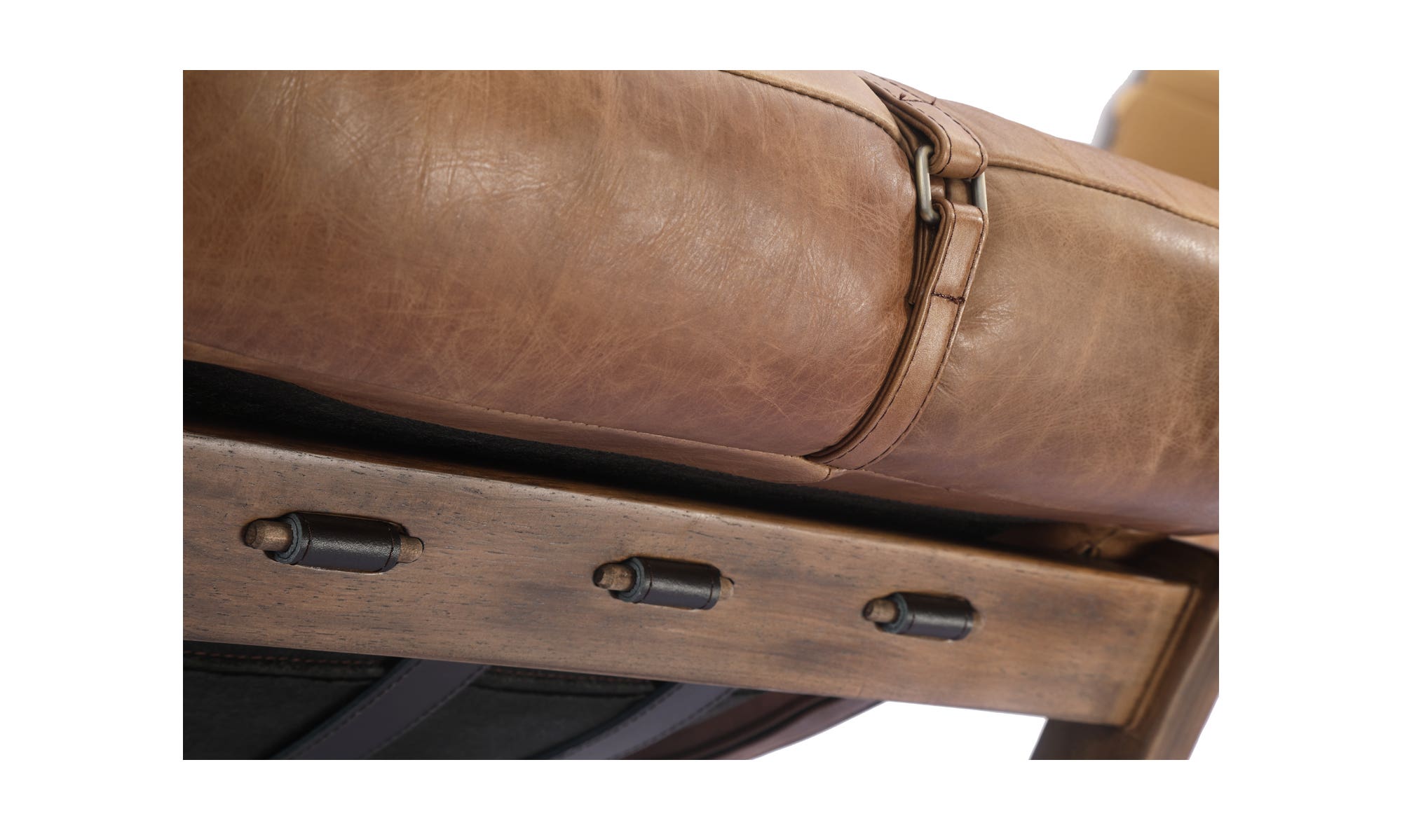 34.25" Open Road Brown Leather Accent Chair