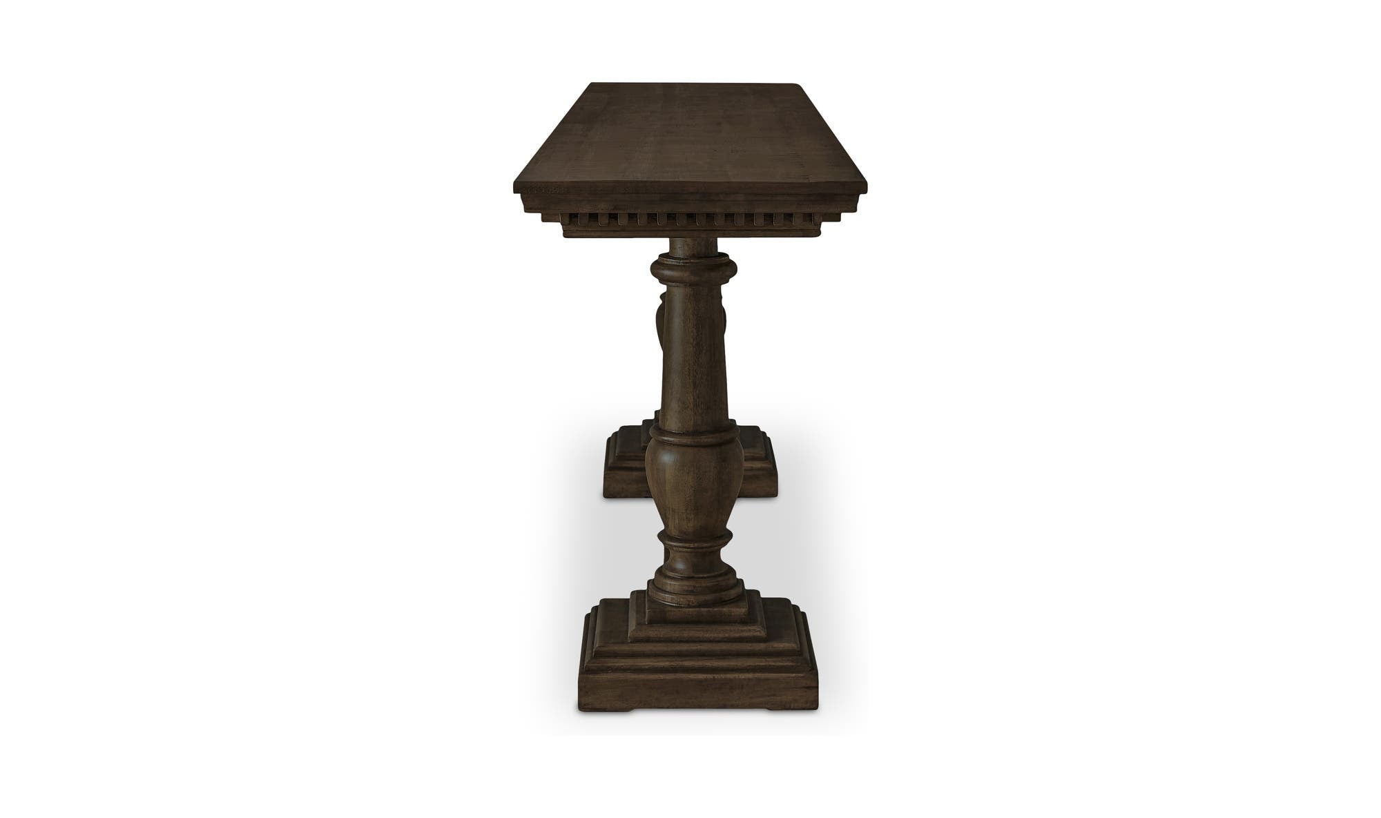 70" Brown Iron Console Table