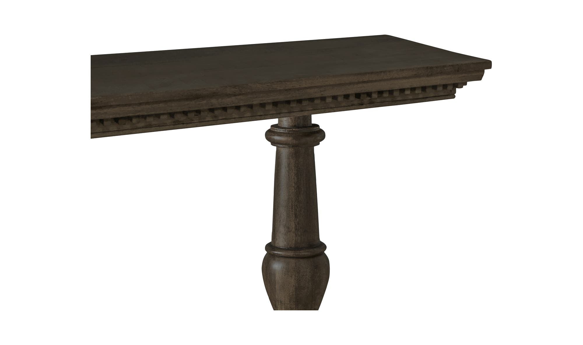 70" Brown Iron Console Table