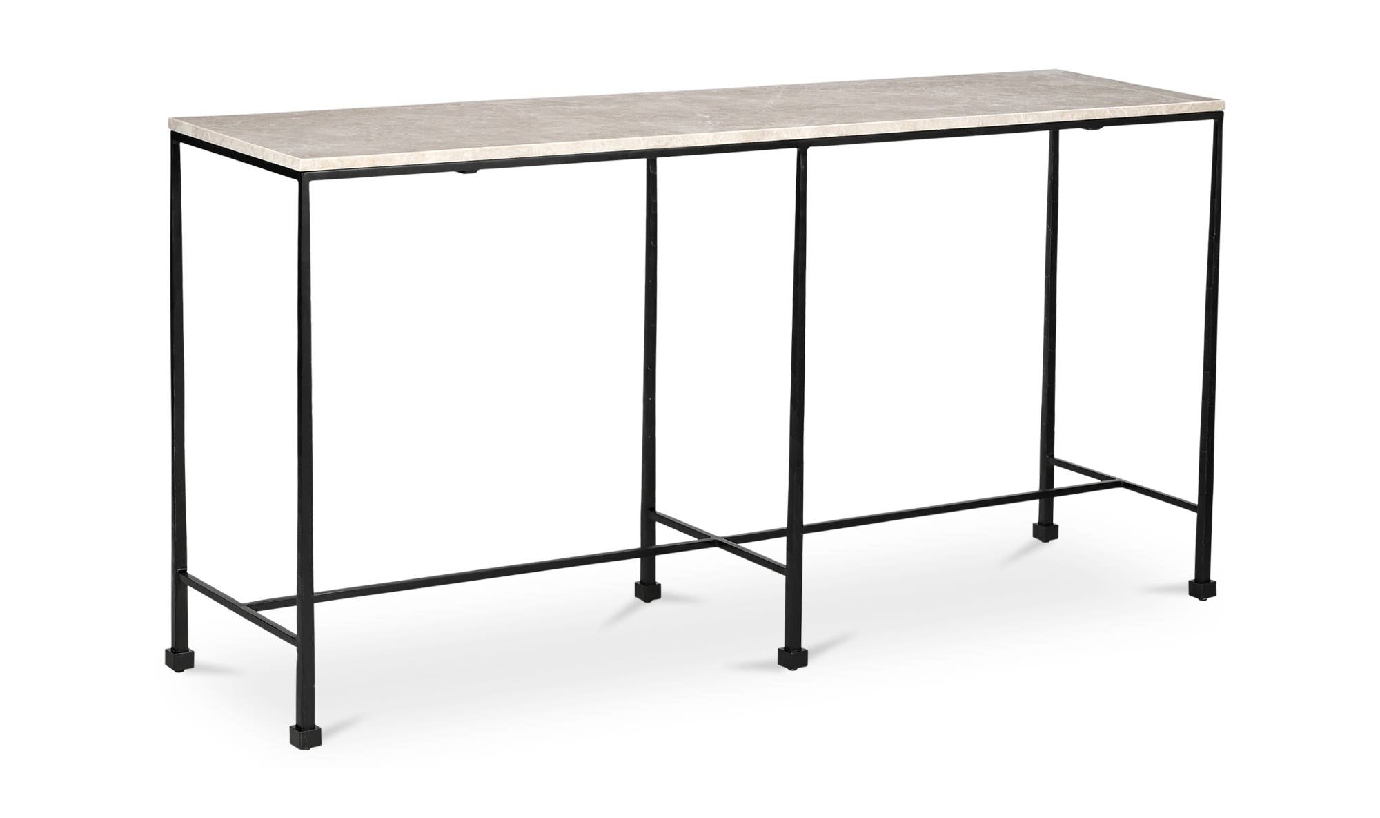 60.25" Botticino Marble Console Table