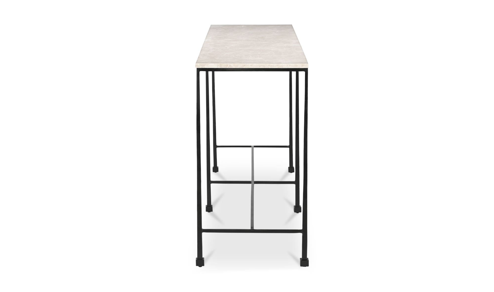 60.25" Botticino Marble Console Table