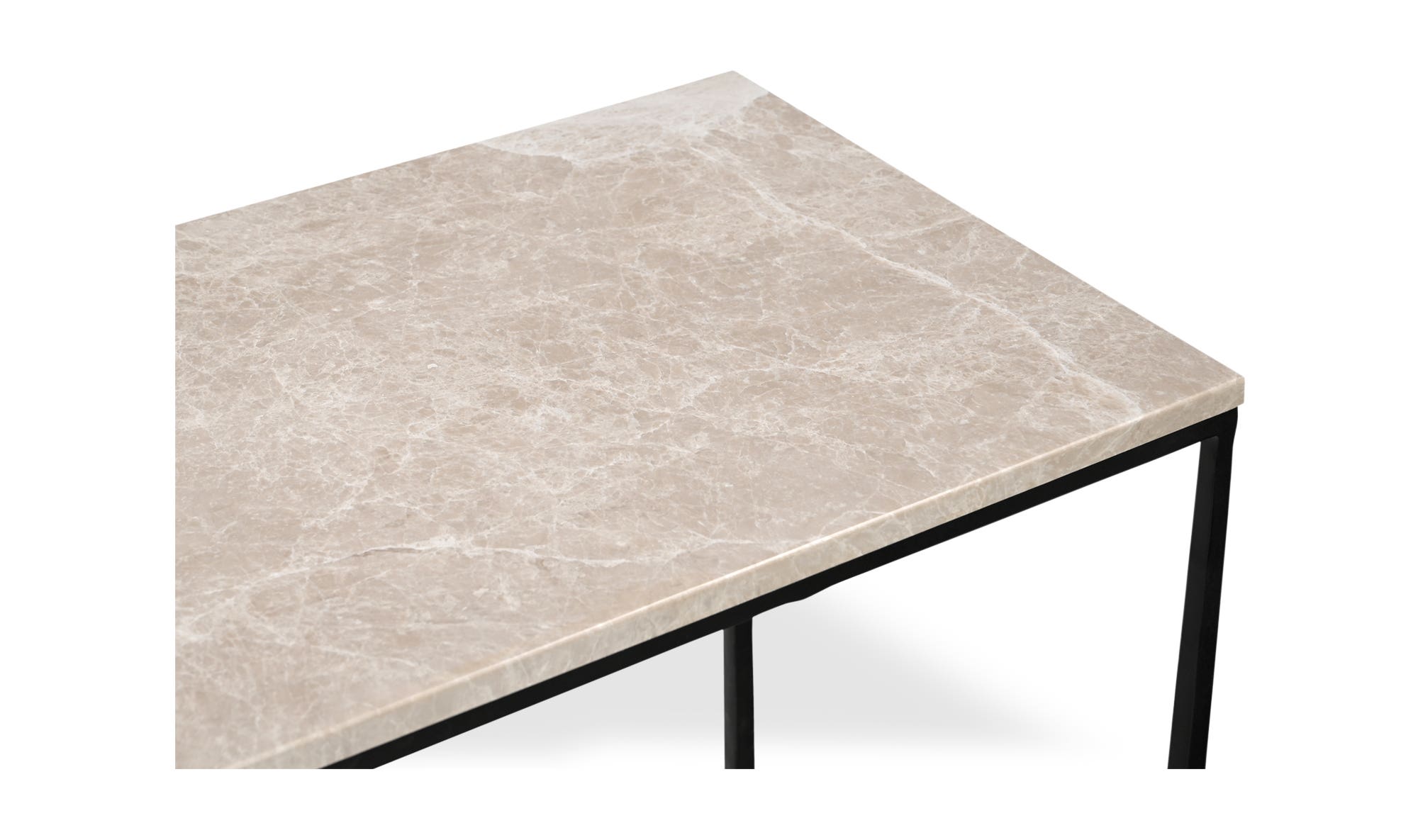 60.25" Botticino Marble Console Table
