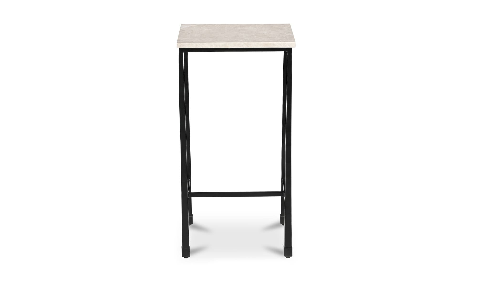 12.5" Botticino Marble Side Table