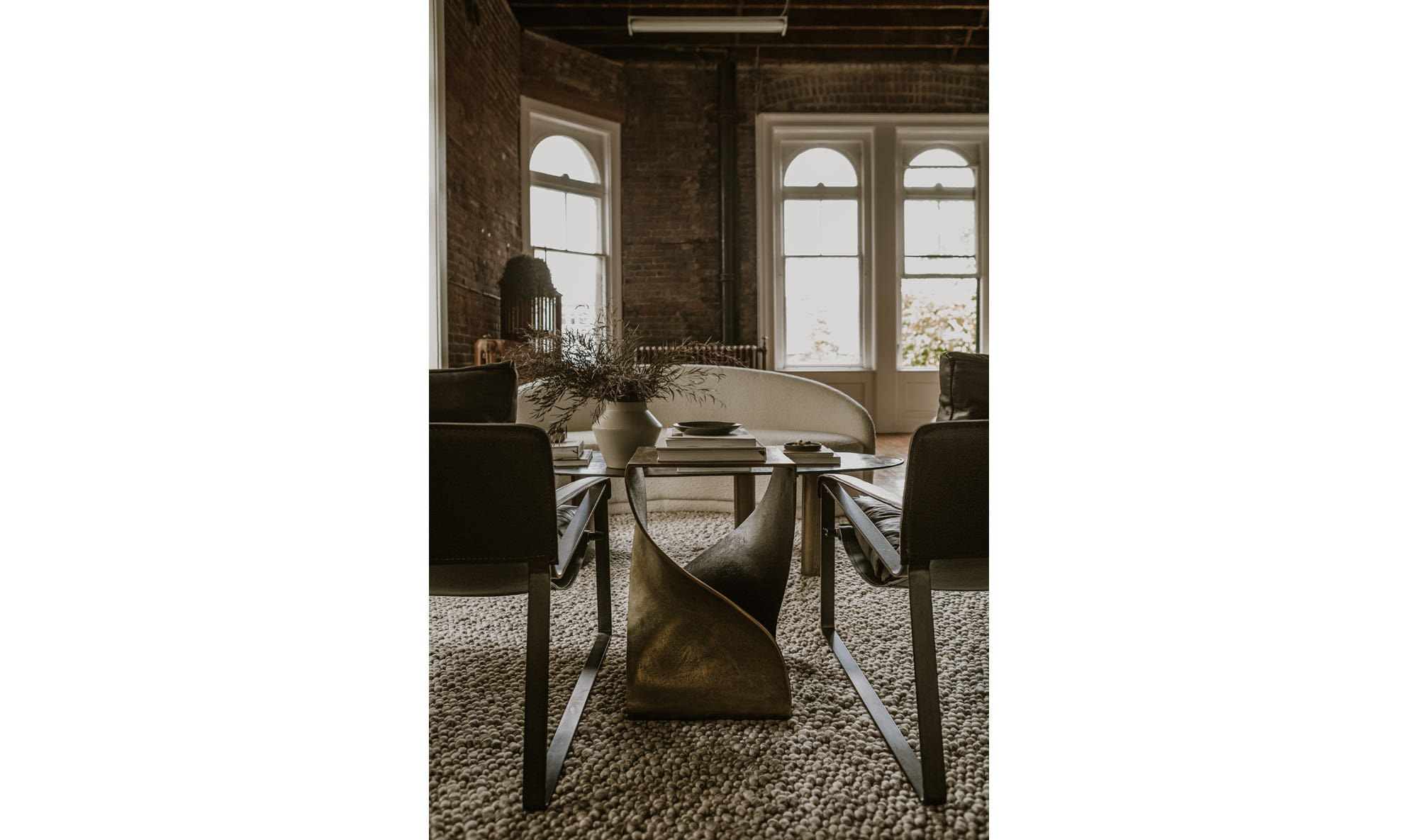 14" Brass Aluminum Side Table