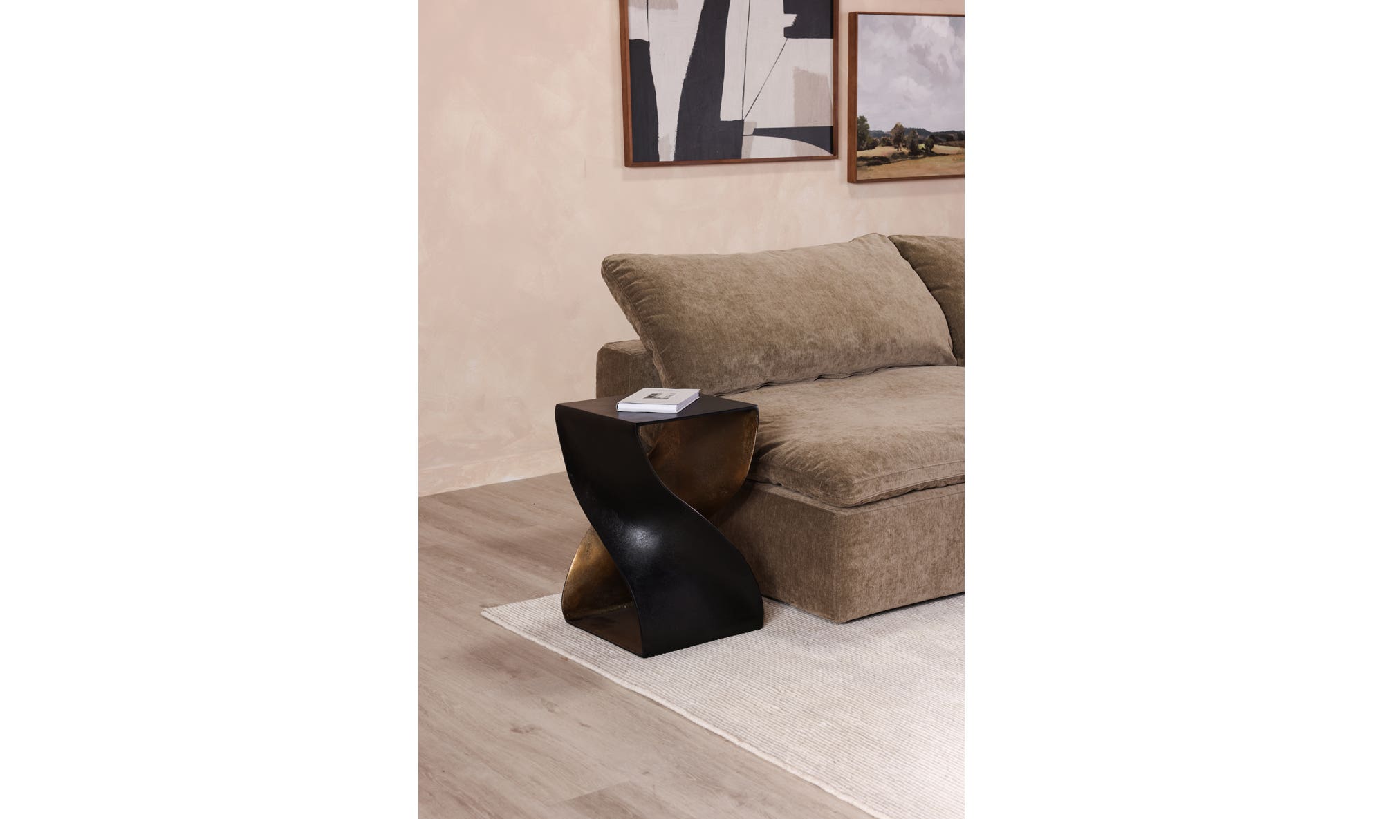 14" Black Aluminum Side Table