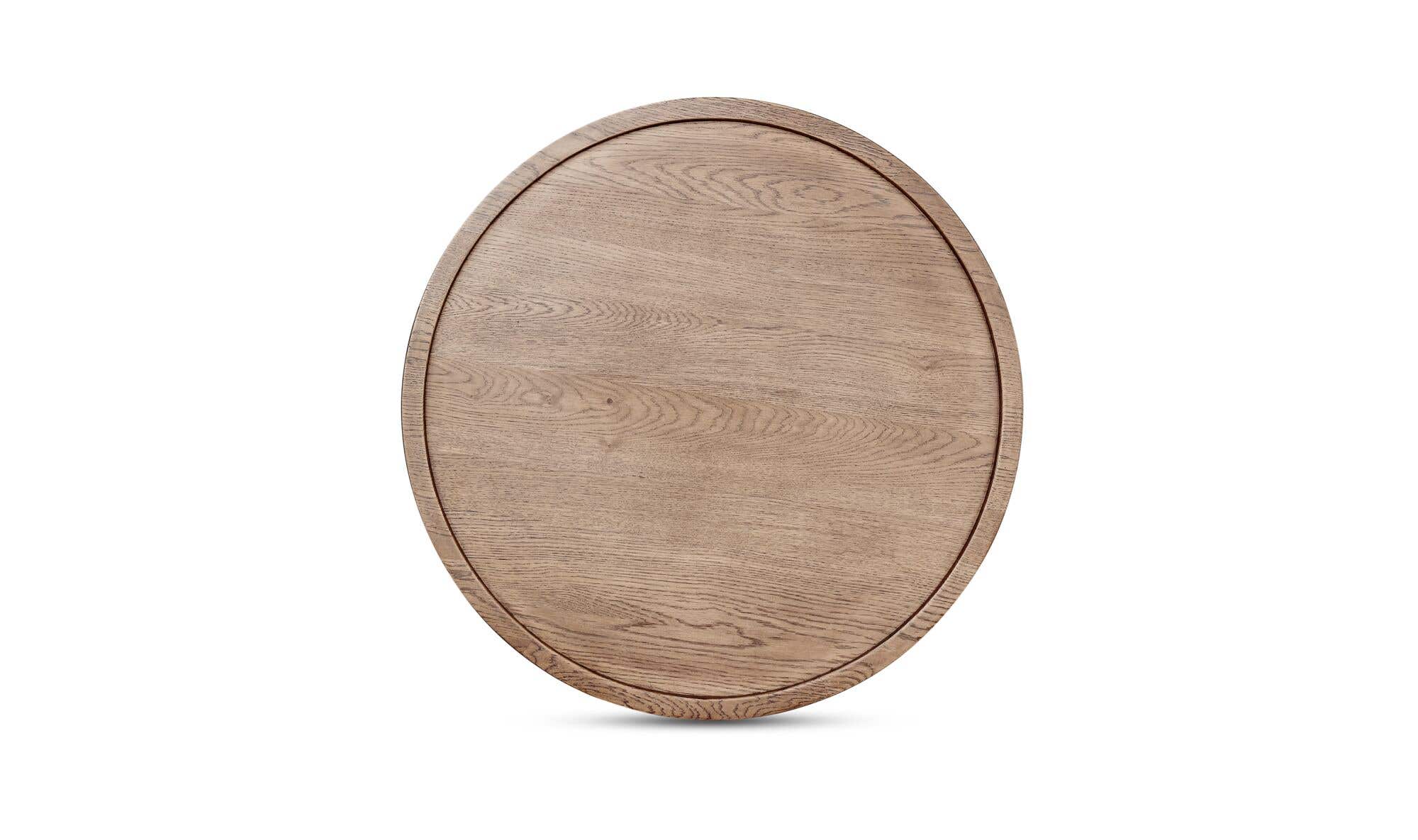 38" Brown Solid Oak Coffee Table