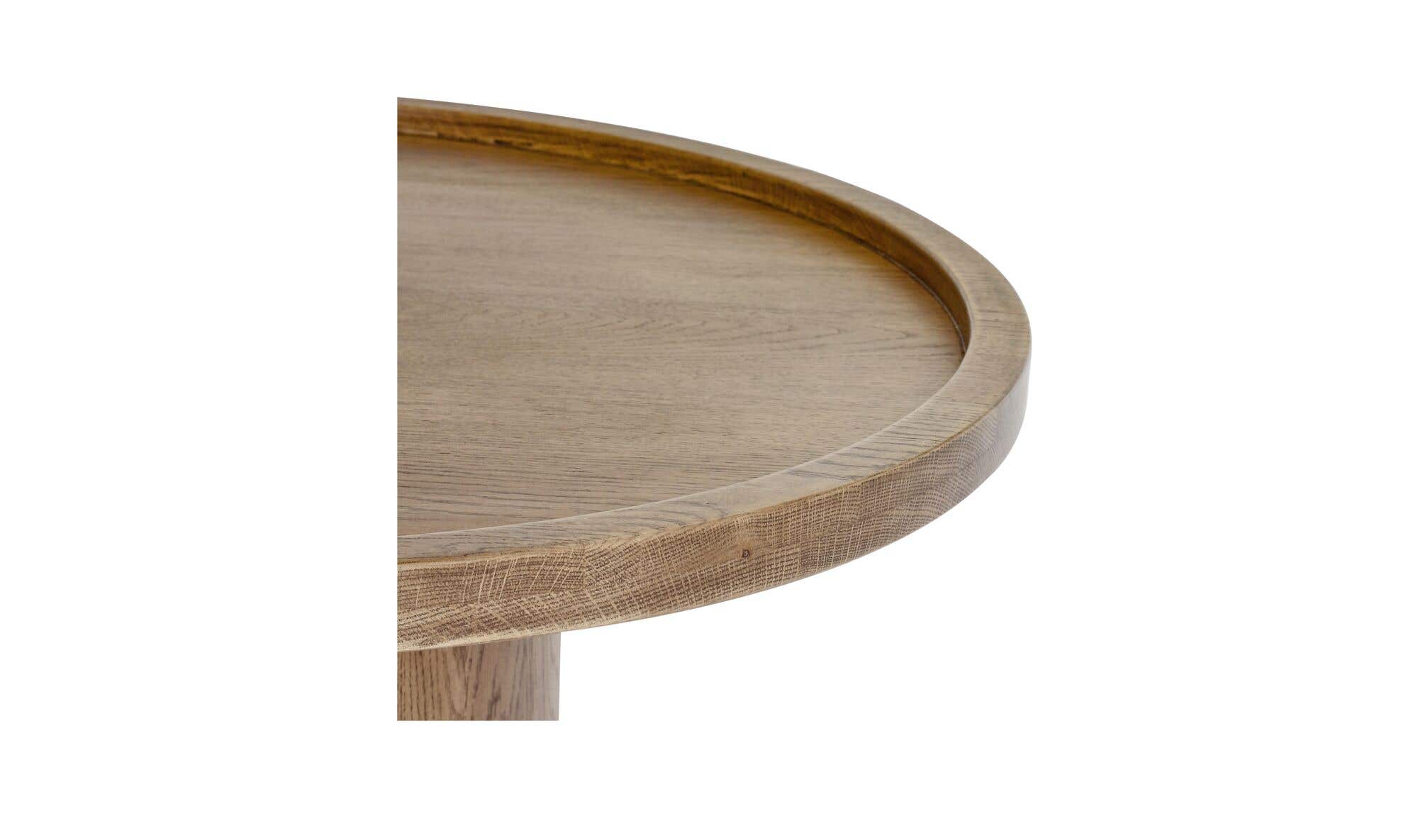 38" Brown Solid Oak Coffee Table